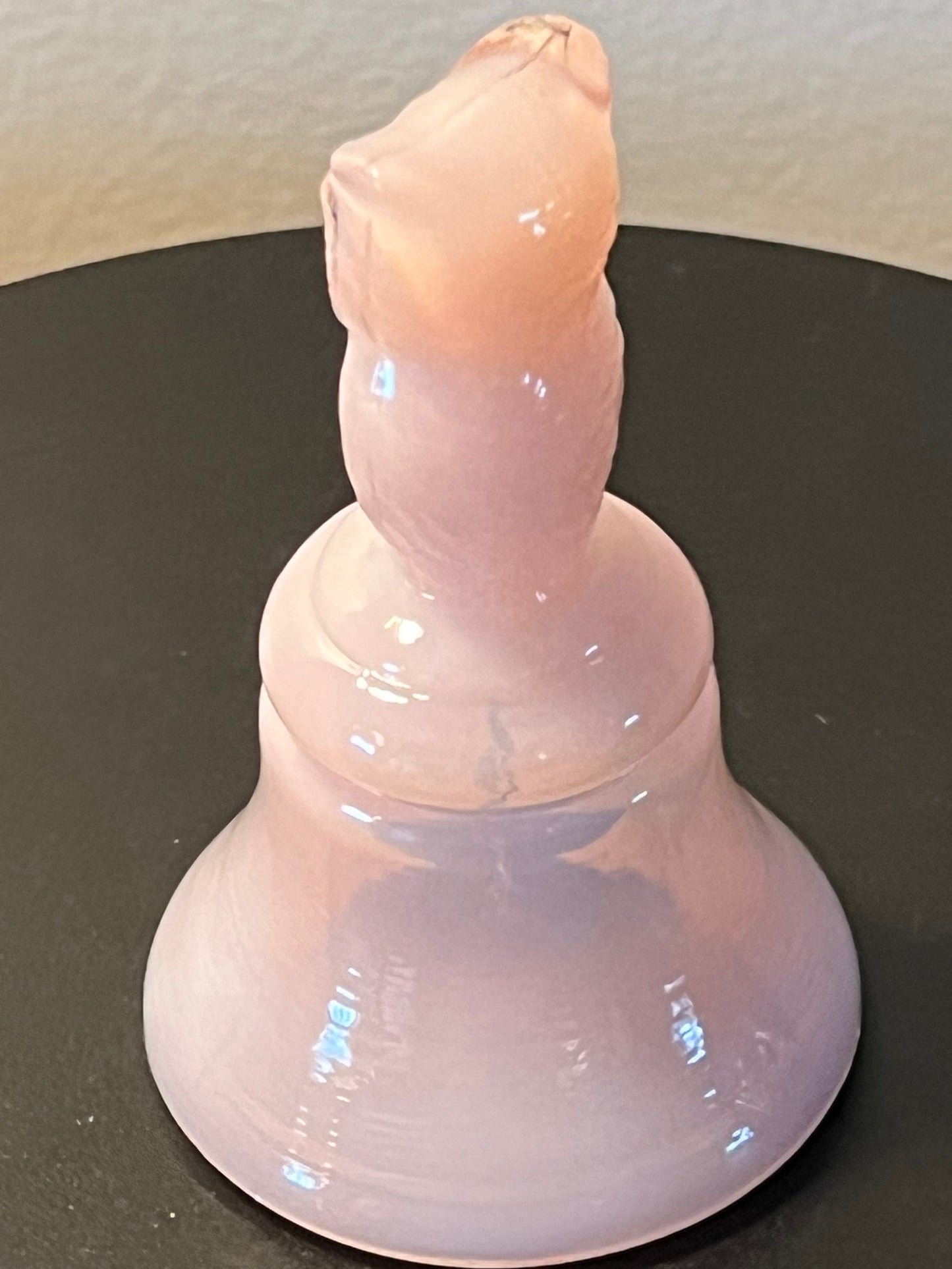 Vintage Boyd Glass Owl Bell Signed Art Glass Lover Antiques Gifts Owls Animals