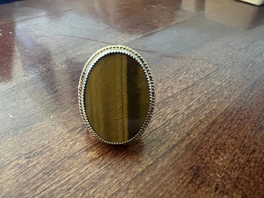 Vintage Tiger’s Eye Ring Tigers Eye Brown Rings Jewelry Lover Antiques Gifts with Purpose