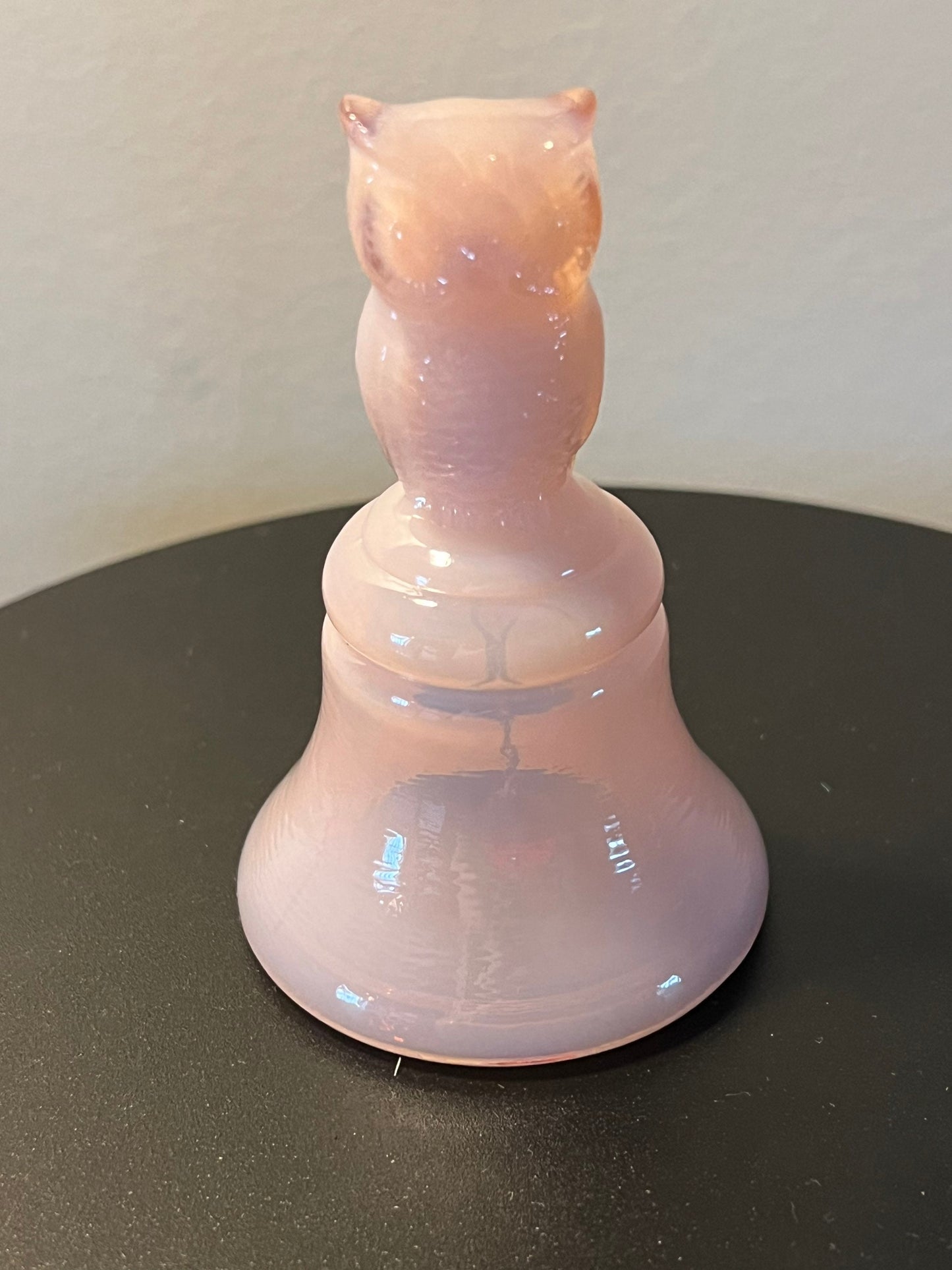Vintage Boyd Glass Owl Bell Signed Art Glass Lover Antiques Gifts Owls Animals