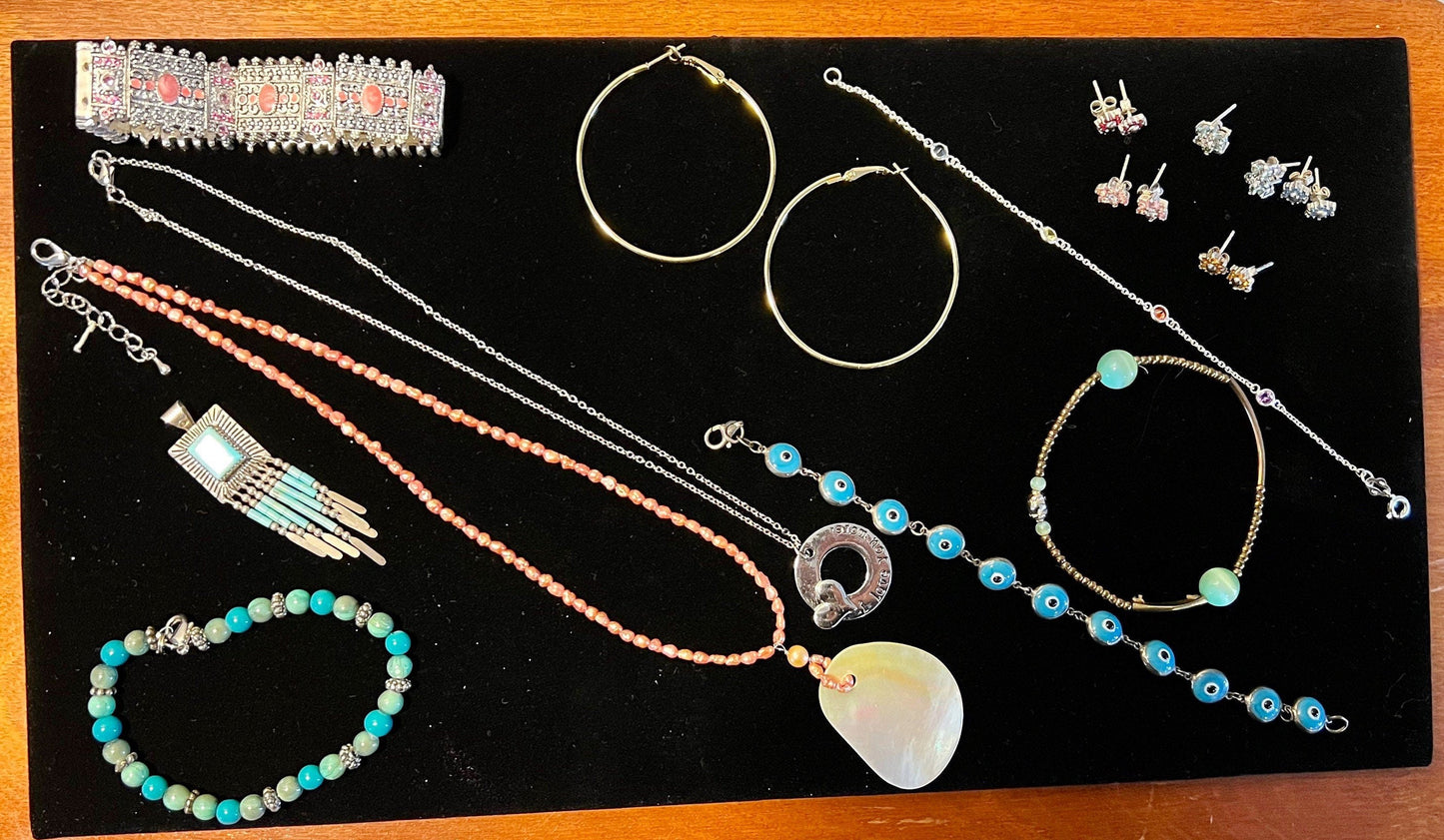 Vintage Jewelry Lot Necklaces Earrings Bracelets Jewelry Collection pieces Jewelry Lover Antiques necklace sterling silver turquoise