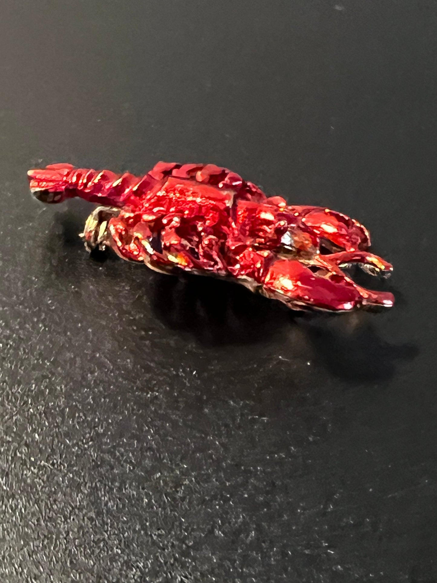 Vintage Red Lobster Brooch Pin Jewelry brooches Lover Antiques Red Enamel Pins