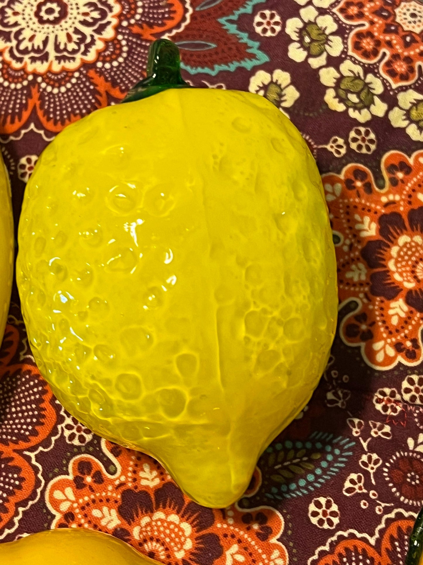 Vintage Murano Style Hand Blown Art Glass Fruit Banana Pear Eggplant Tomato Apple Lemon Peach Lover Antiques and Vintage