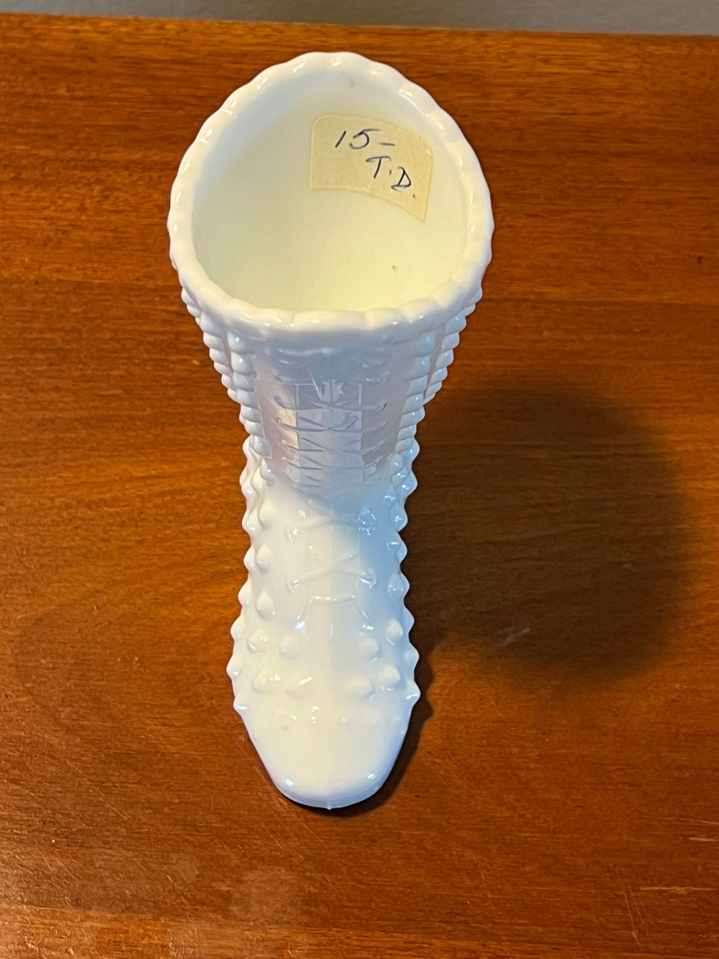 Vintage Fenton Milk Glass Hobnail Boot Shoe White Lace Victorian Boot Glass Art Lover Antiques