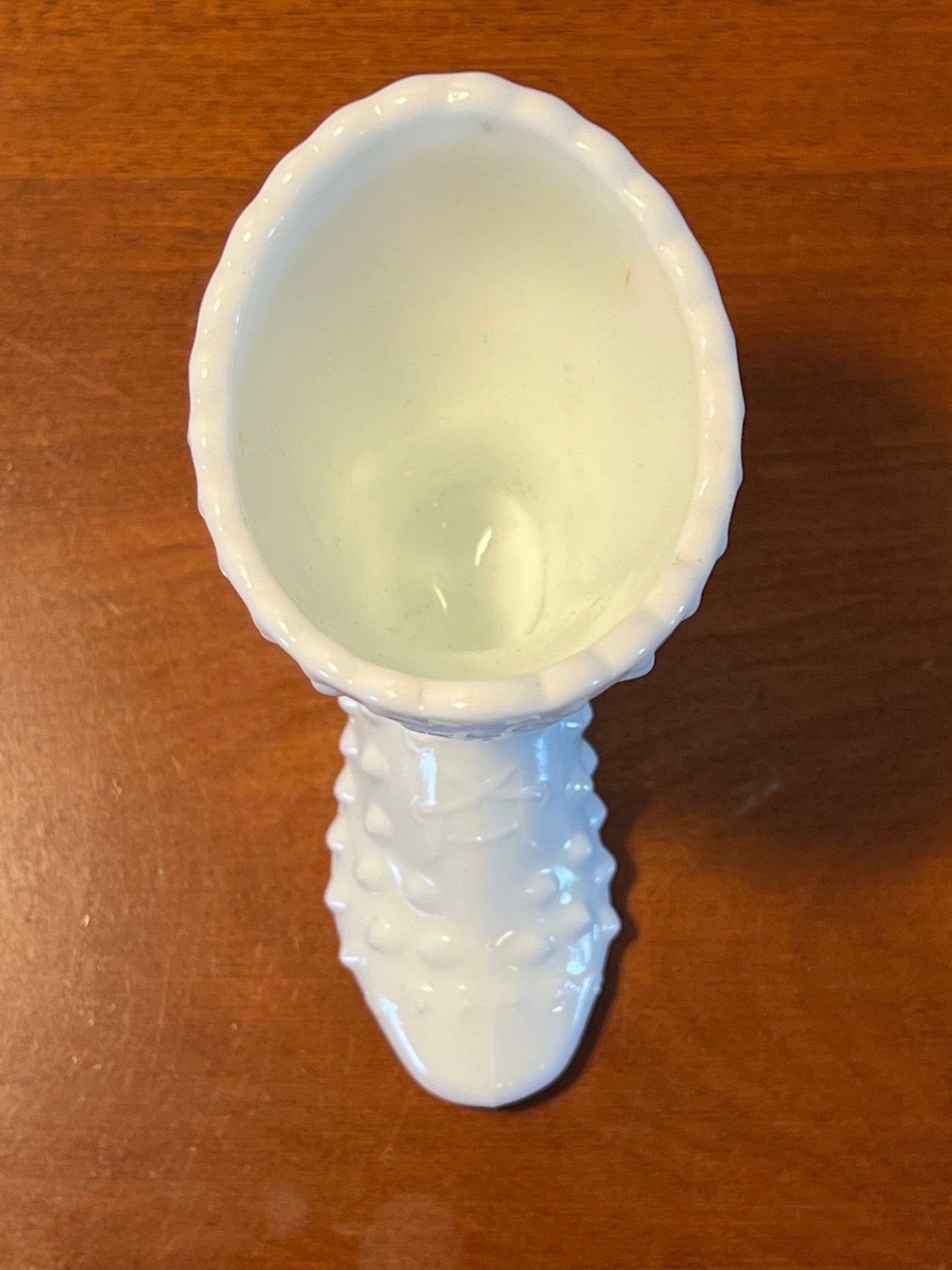 Vintage Fenton Milk Glass Hobnail Boot Shoe White Lace Victorian Boot Glass Art Lover Antiques