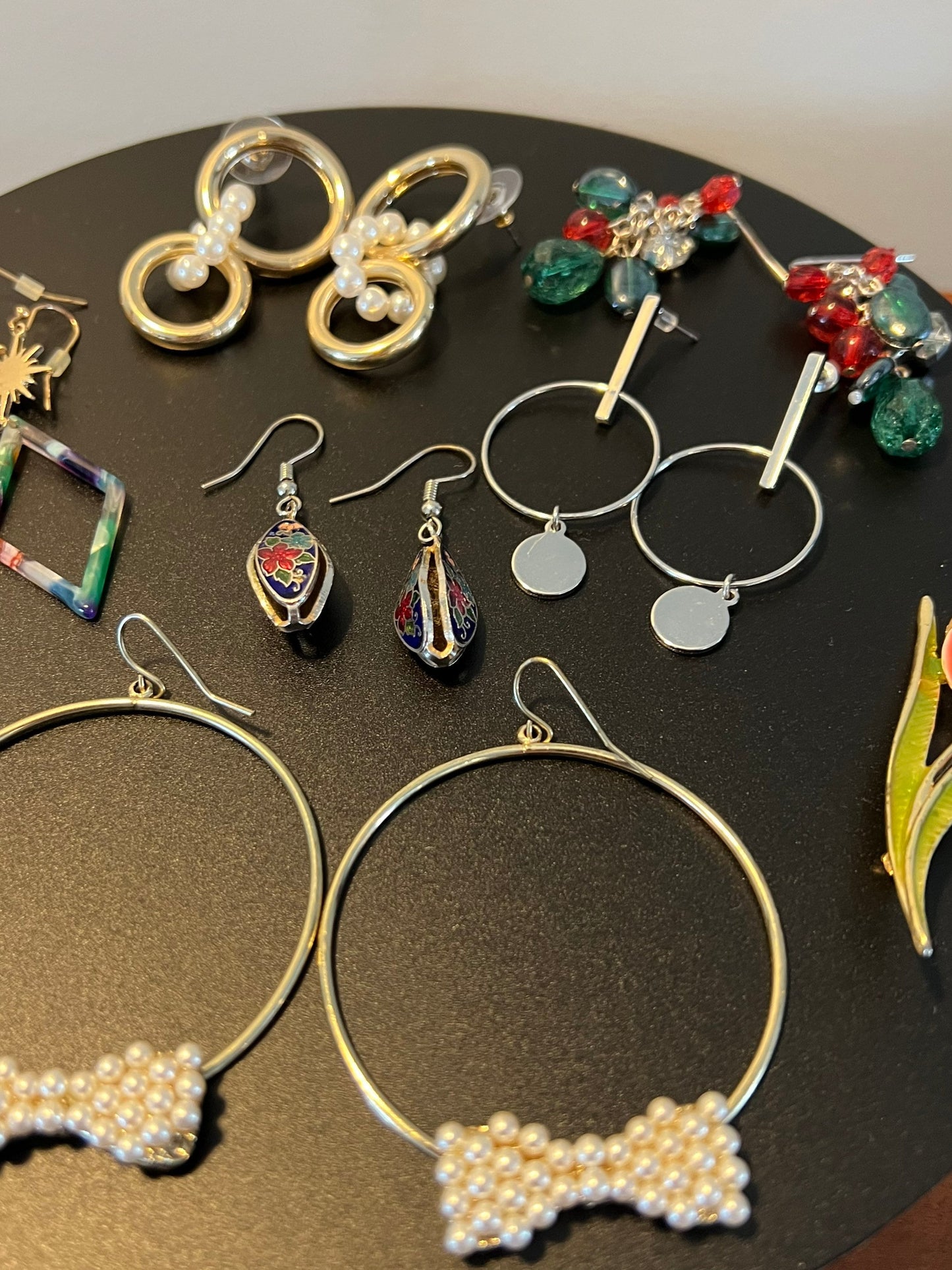Vintage Earrings Collection of 6 and Brooch Jewelry earring brooches Lover Antiques