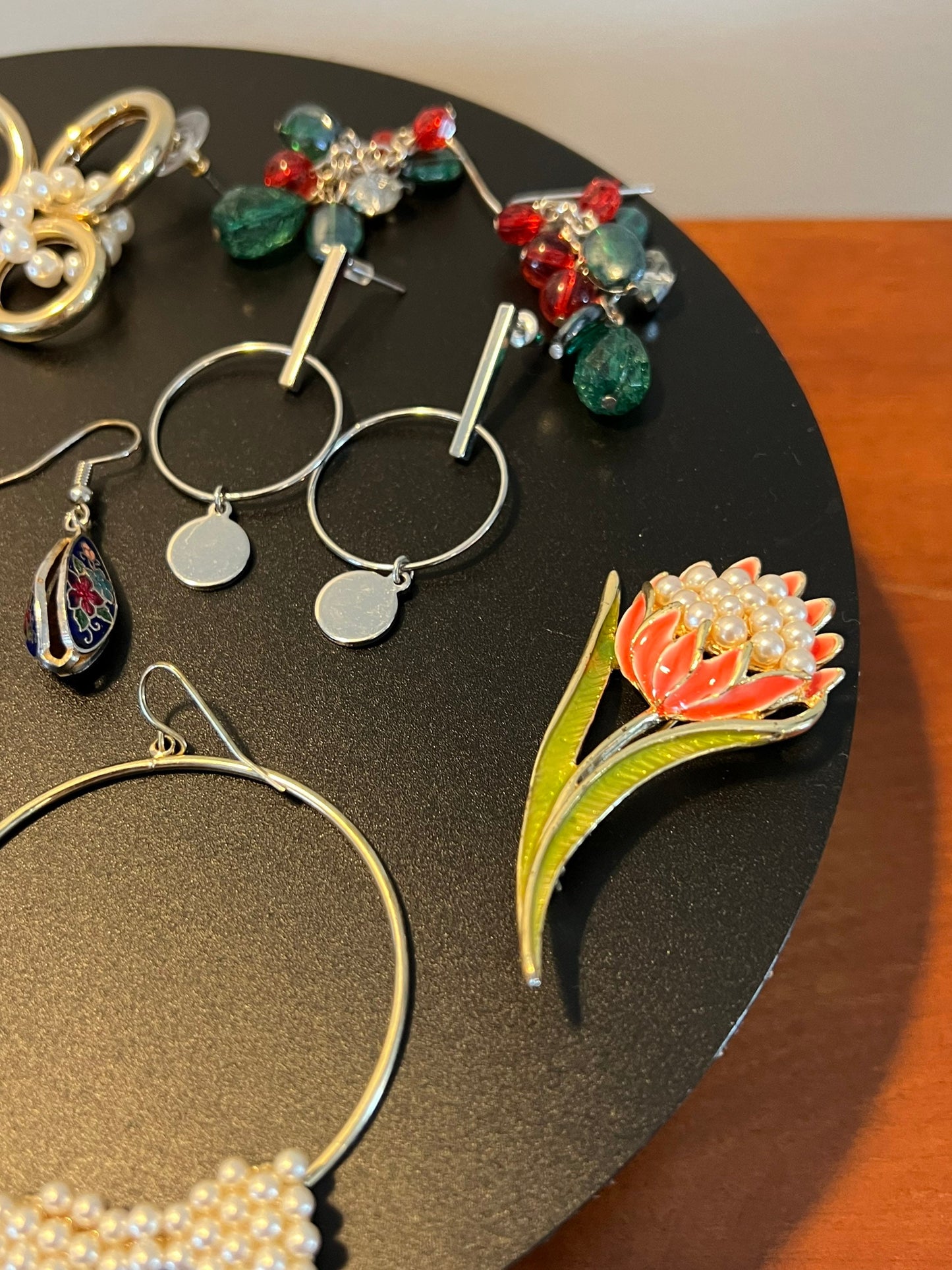 Vintage Earrings Collection of 6 and Brooch Jewelry earring brooches Lover Antiques