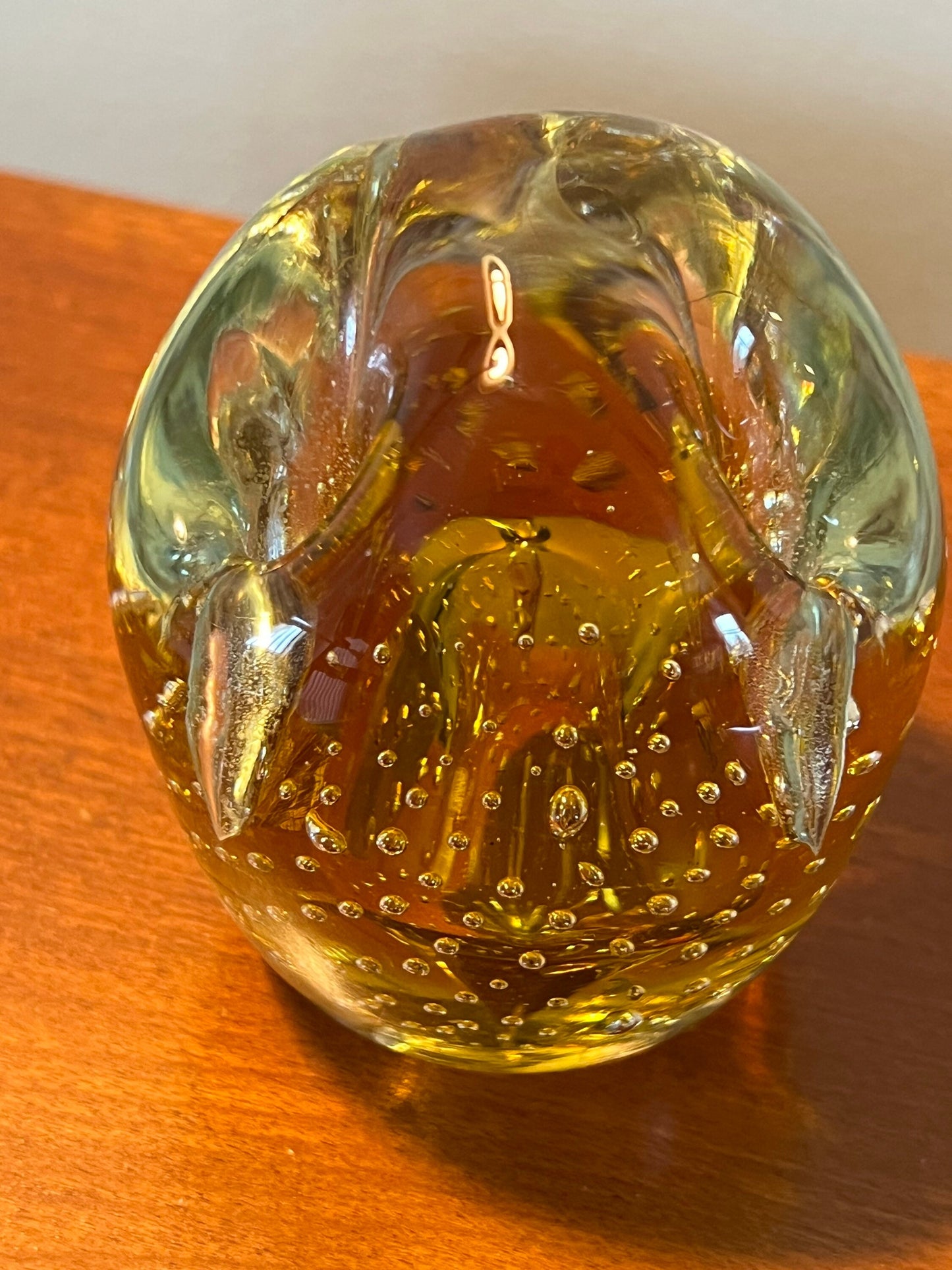 Vintage Amber Kanawha Owl Paperweight Glass Sculpture Art Glass Artwork Art Vintage Amber Kanawha Glass Art