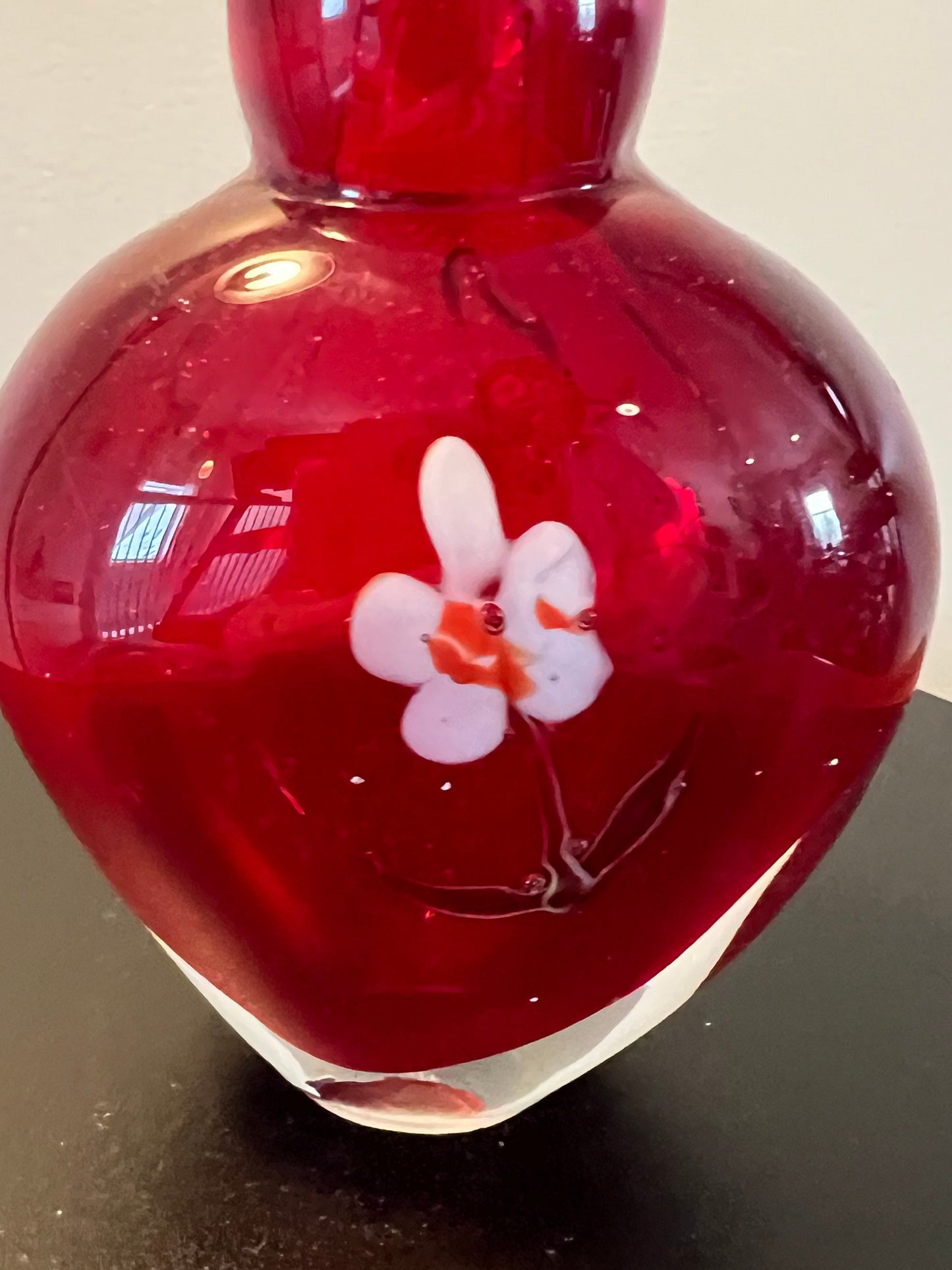 Vintage Italian Murano Millefiori art glass bottle hand blown glass art