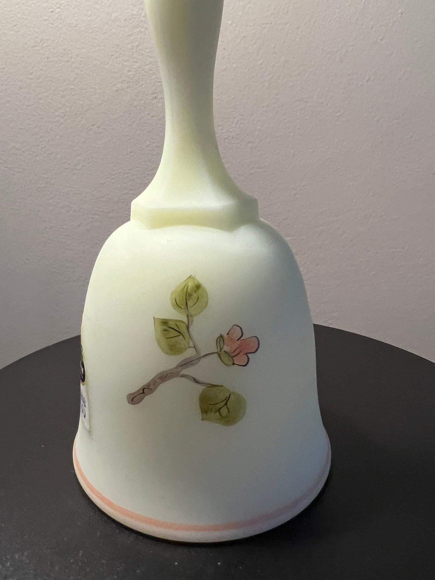 Vintage Fenton Satin Glass Bell Hand-Painted Signed Art Glass Limited Edition Lover Antiques Gifts
