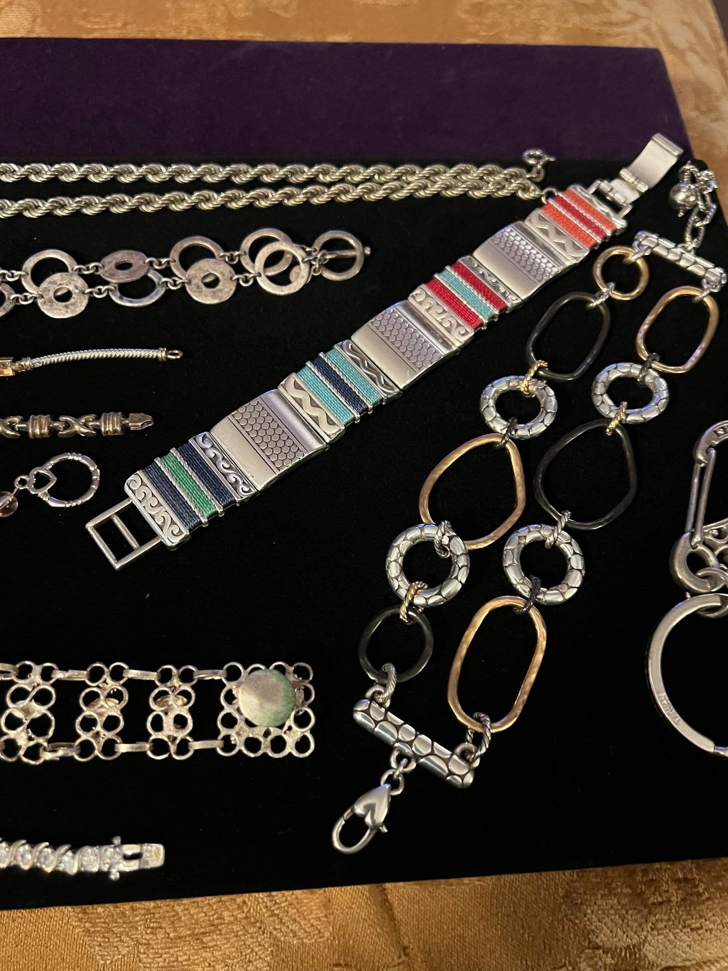 Vintage Jewelry Lot Necklaces Bracelets Jewelry Collection pieces Jewelry Lover Antiques necklace bracelet keychain