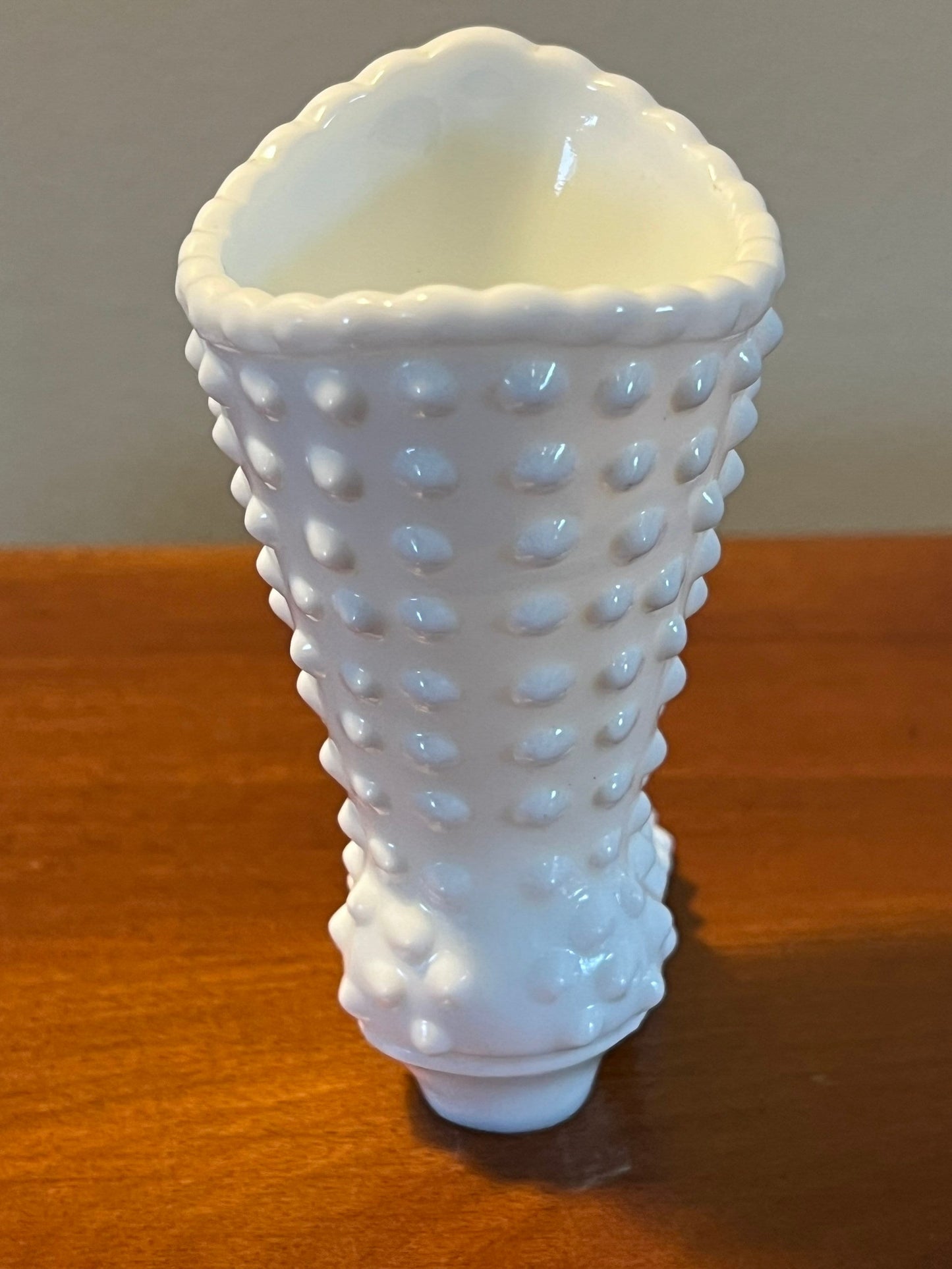 Vintage Fenton Milk Glass Hobnail Boot Shoe White Lace Victorian Boot Glass Art Lover Antiques