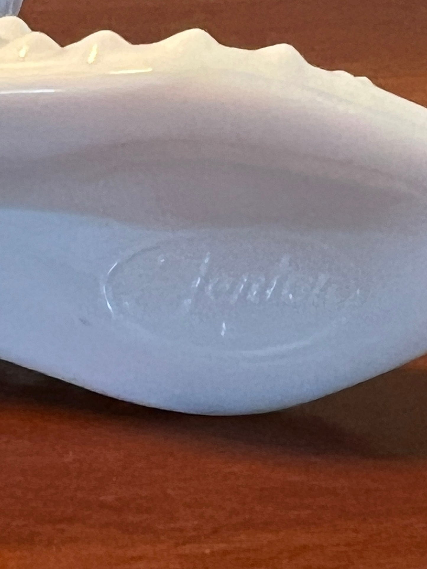 Vintage Fenton Milk Glass Hobnail Boot Shoe White Lace Victorian Boot Glass Art Lover Antiques