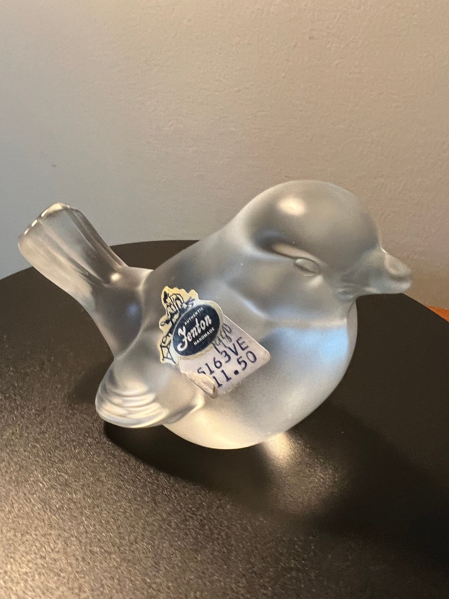 Vintage Fenton Frosted Bird Glass Art Animals Lover Antiques and Vintage