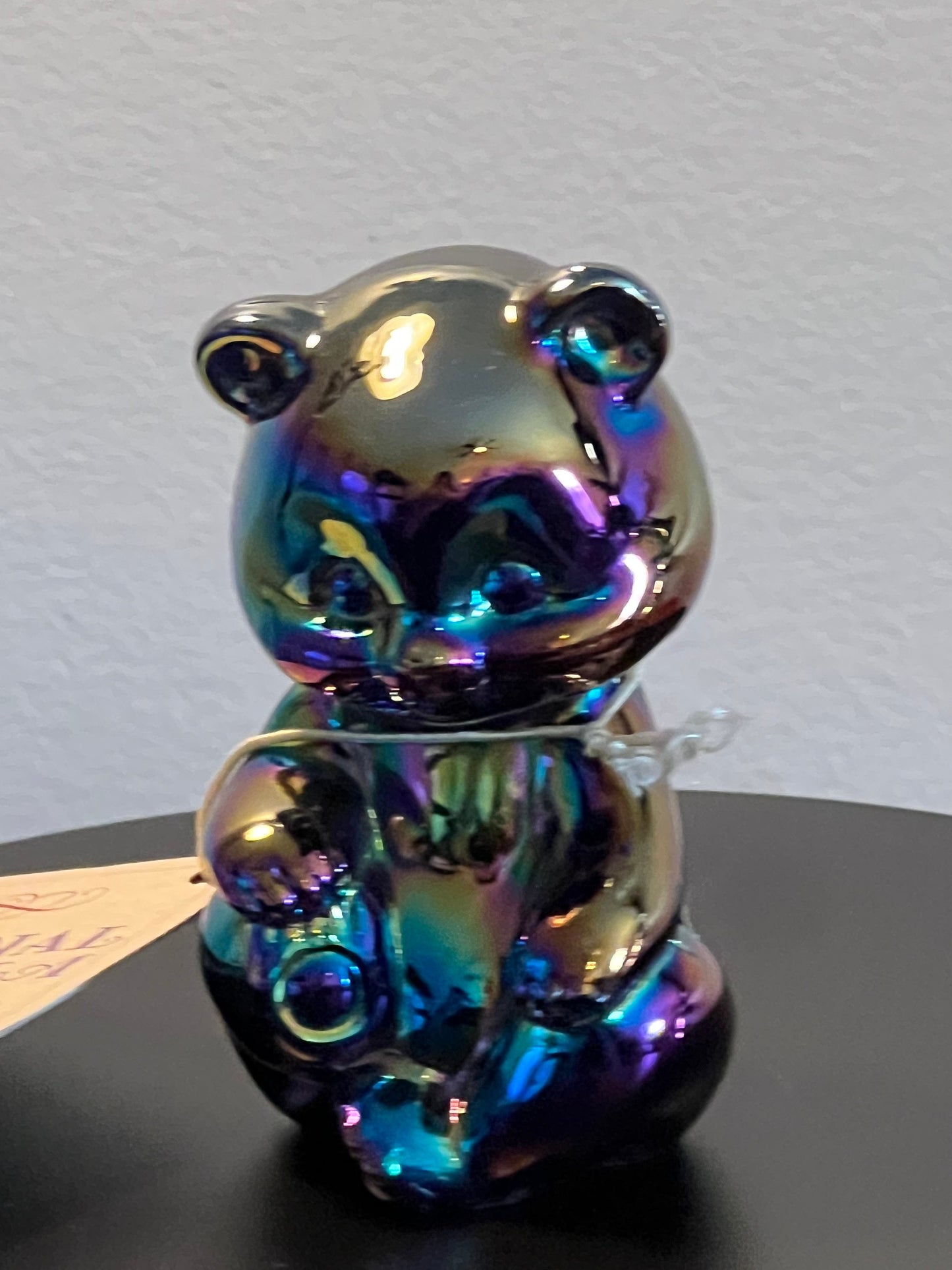 Vintage Fenton Iridescent Red Carnival Glass Bear Cub Animal Glass Art Lover Antiques and Vintage