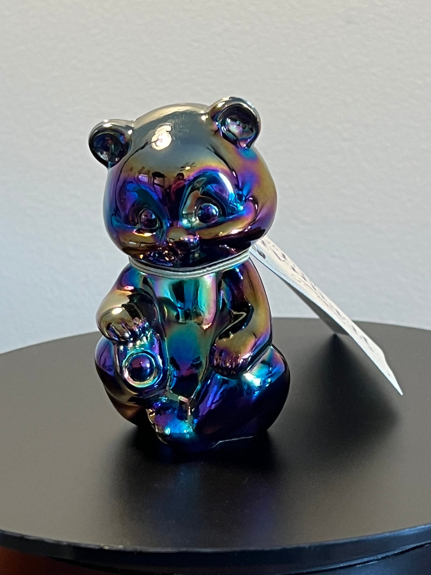 Vintage Fenton Iridescent Red Carnival Glass Bear Cub Animal Glass Art Lover Antiques and Vintage