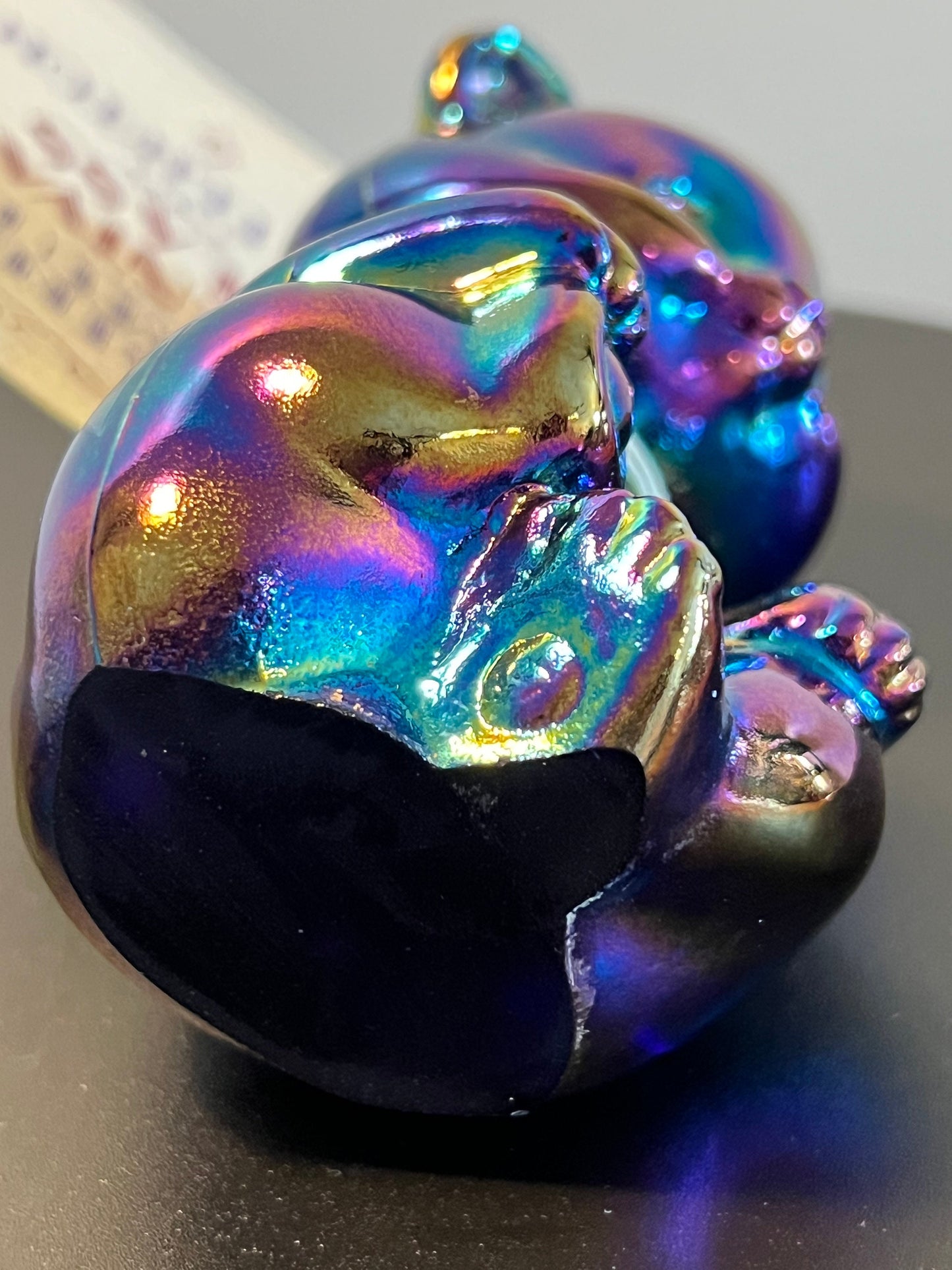 Vintage Fenton Iridescent Red Carnival Glass Bear Cub Animal Glass Art Lover Antiques and Vintage