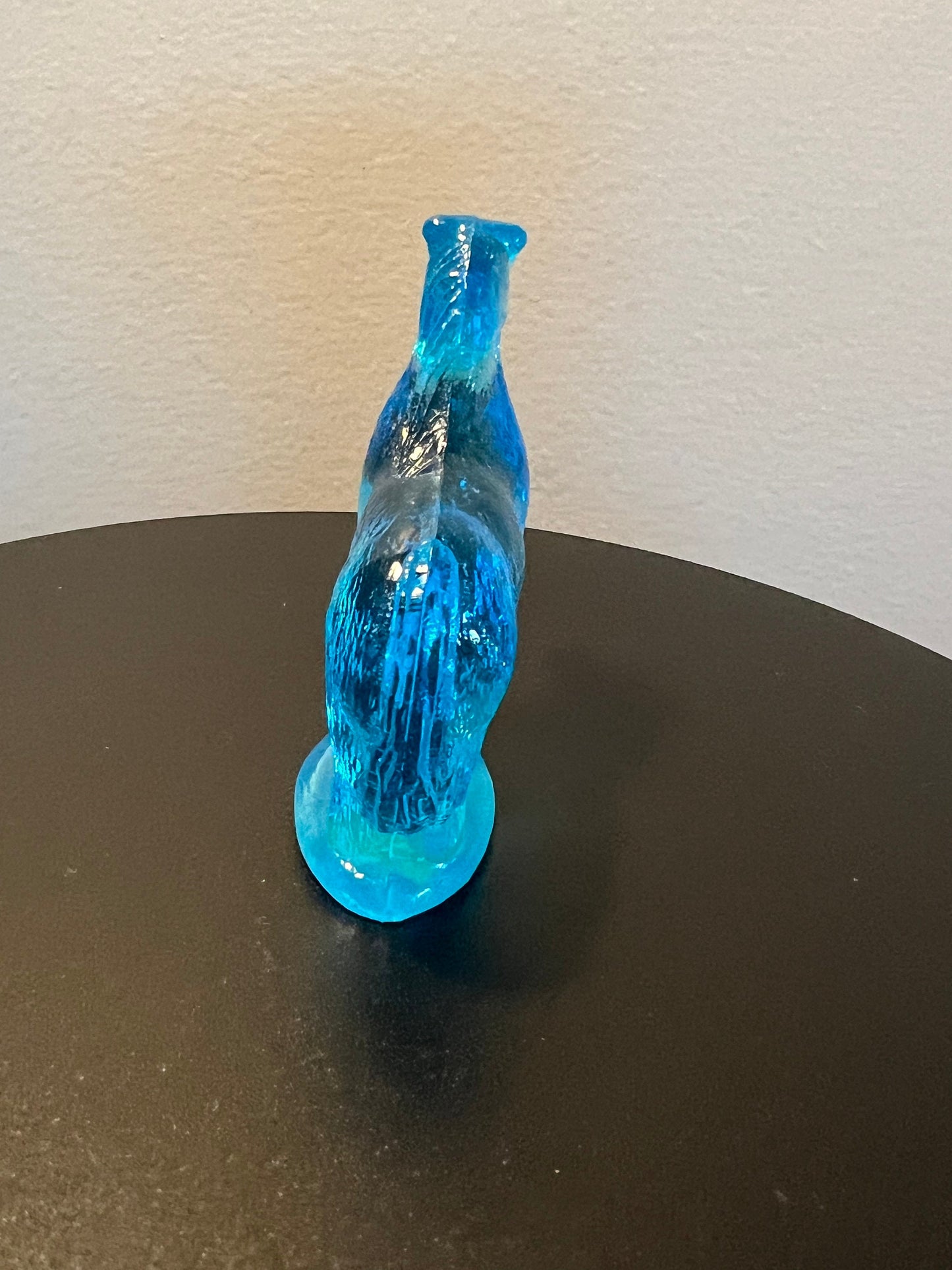 Vintage Blue Glass Horse Figurine by Summit Art Glass Company Hand Pressed in the USA Horses Lover Antiques and Vintage
