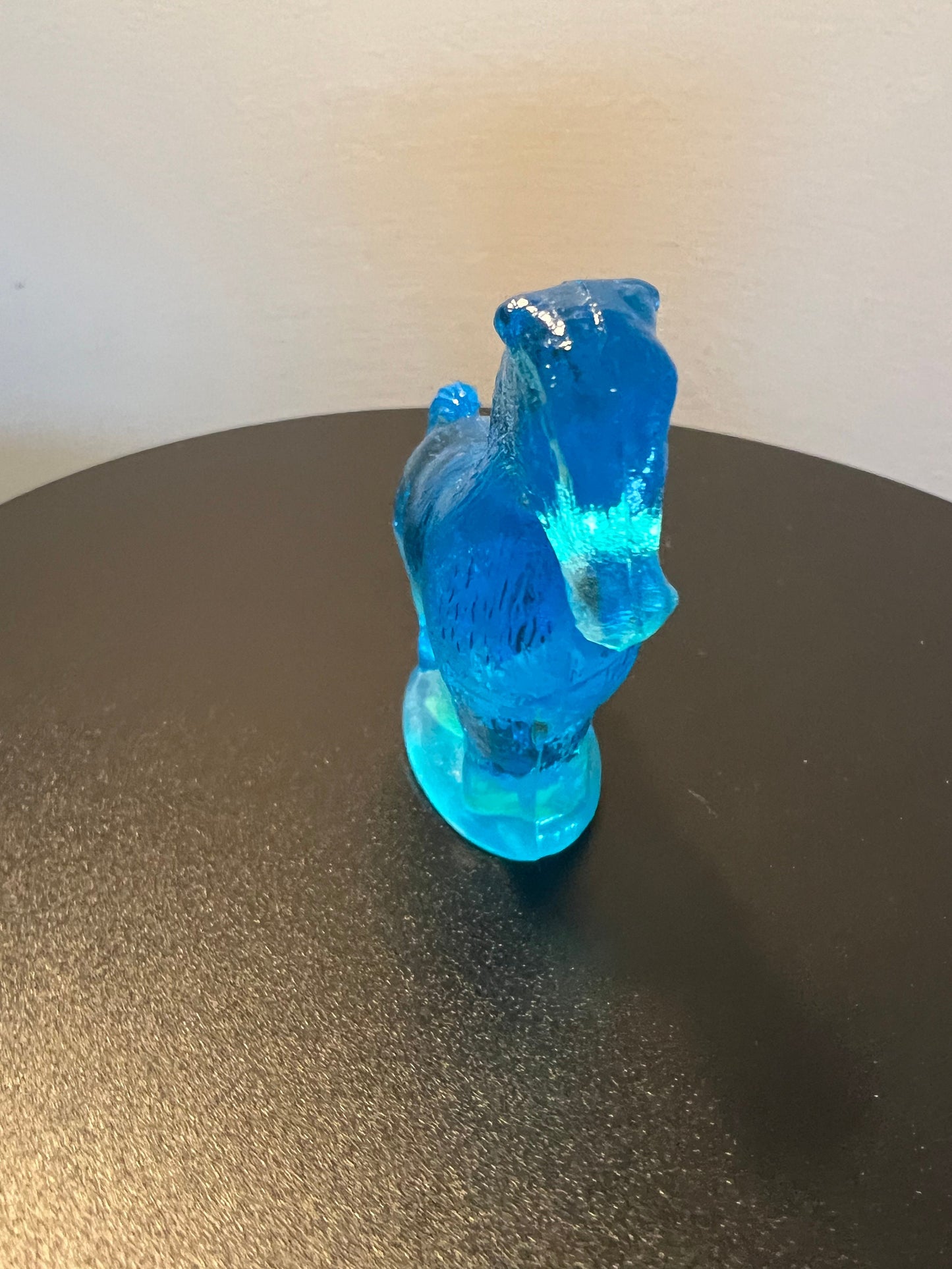 Vintage Blue Glass Horse Figurine by Summit Art Glass Company Hand Pressed in the USA Horses Lover Antiques and Vintage