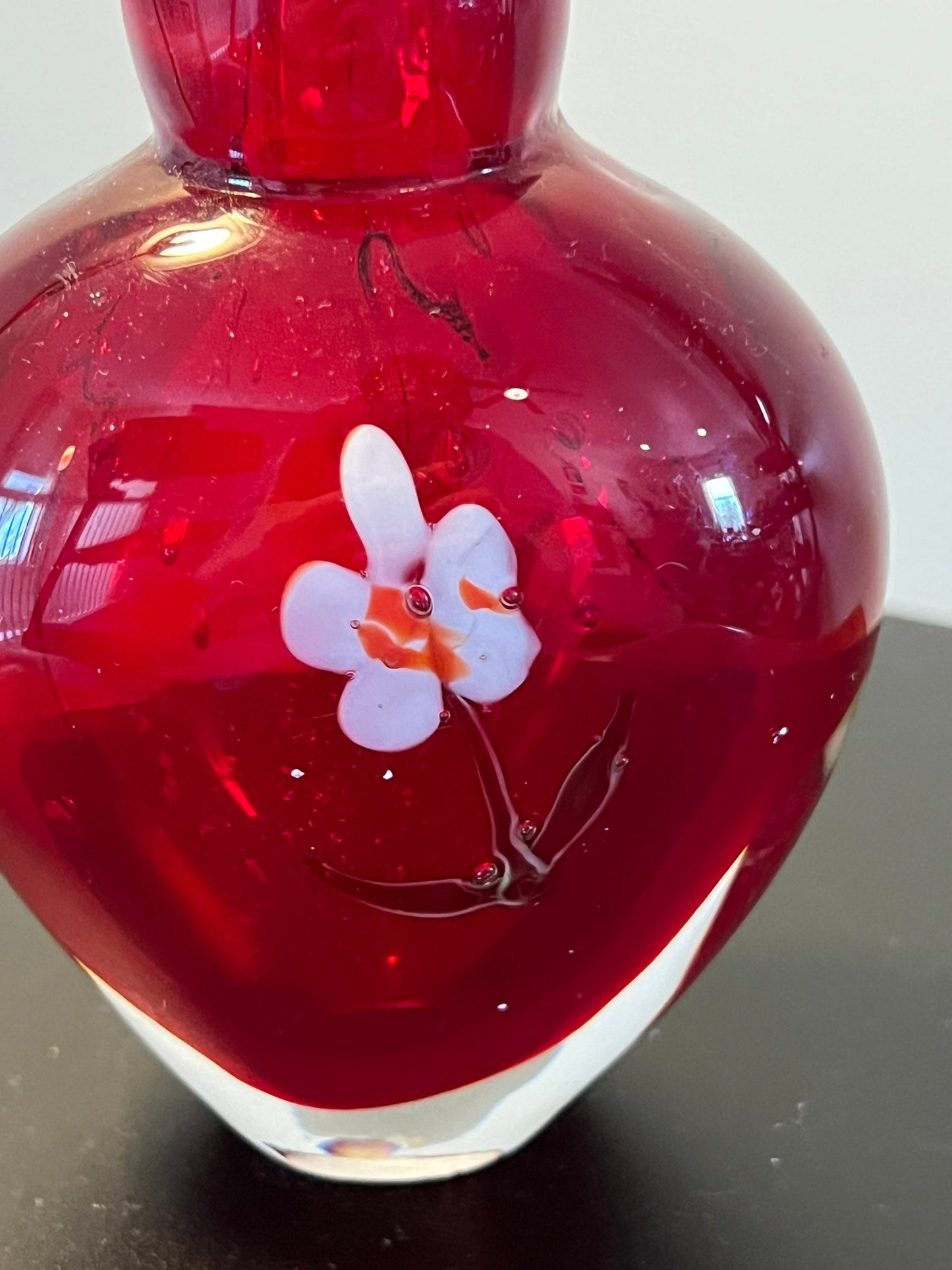 Vintage Italian Murano Millefiori art glass bottle hand blown glass art