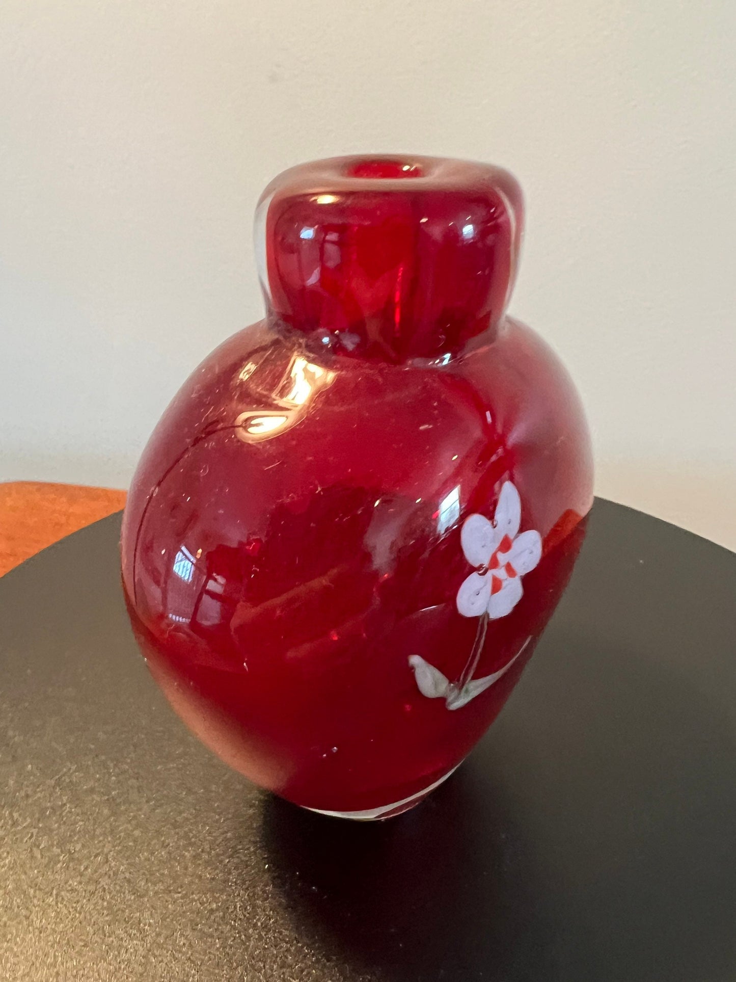 Vintage Italian Murano Millefiori art glass bottle hand blown glass art