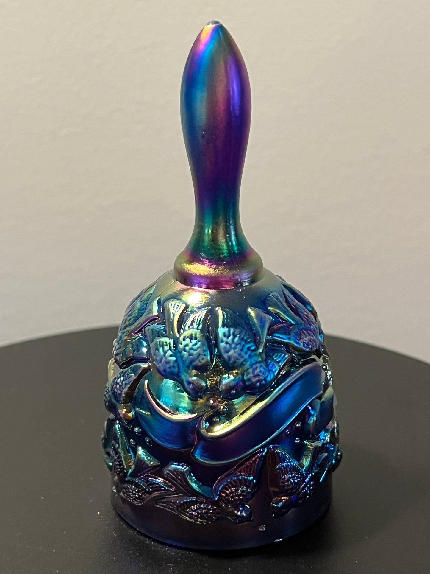 Vintage Fenton Iridescent Red Carnival Glass Bell Glass Art Lover Antiques and Vintage