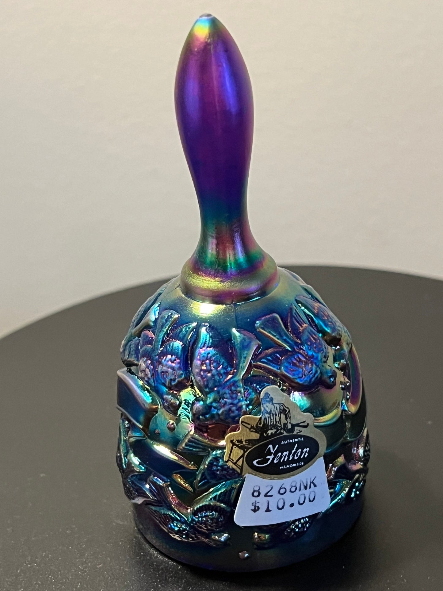Vintage Fenton Iridescent Red Carnival Glass Bell Glass Art Lover Antiques and Vintage