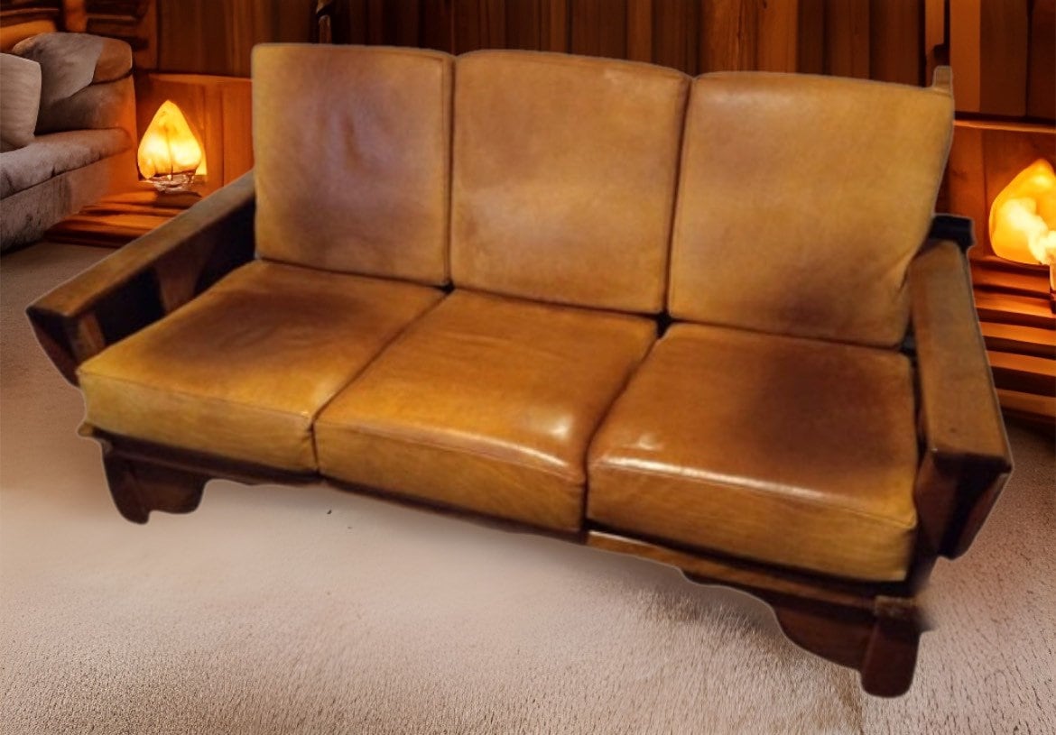 Cushman Colonial Creations Old Bennington Settle No. 5-95-3 Couch Sette Sofa Mid Century Modern Herman de Vries Lover Antiques and Vintage