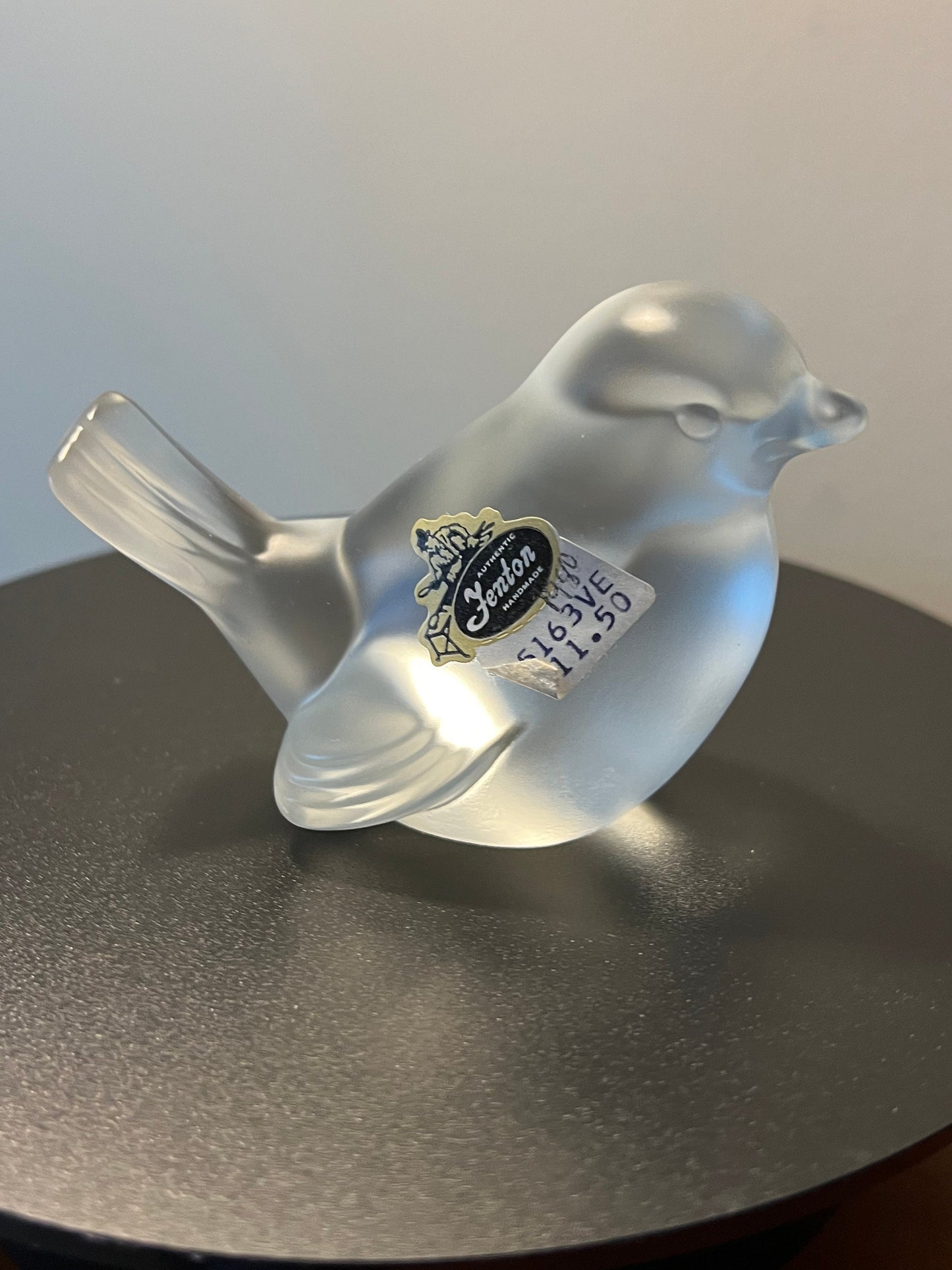 Vintage Fenton Frosted Bird Glass Art Animals Lover Antiques and Vintage