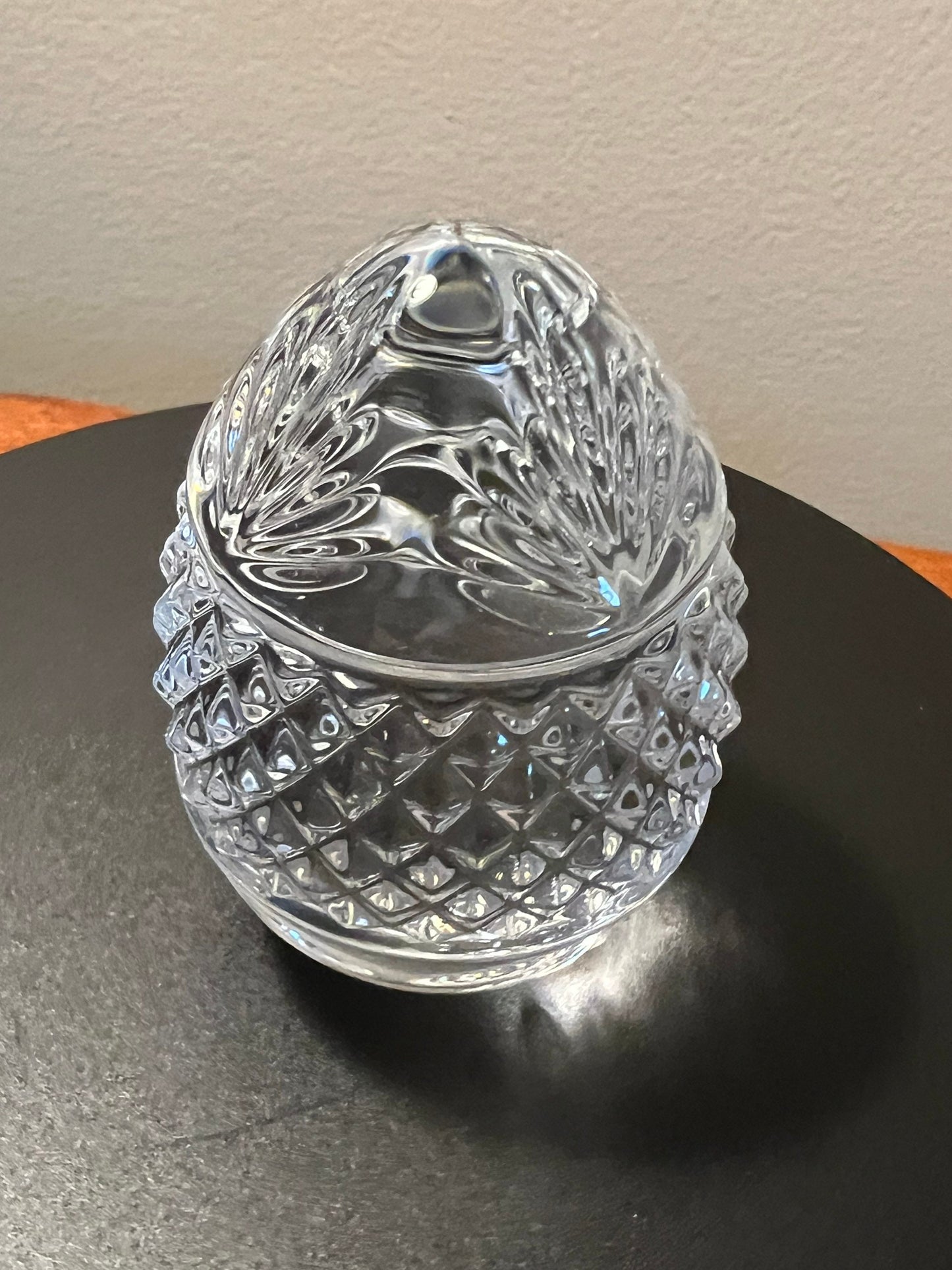 Vintage Egg Paperweight Crystal Cut Glass Art, Made in France, Perfect Gift, French Paperweight, Lover Antiques & Vintage