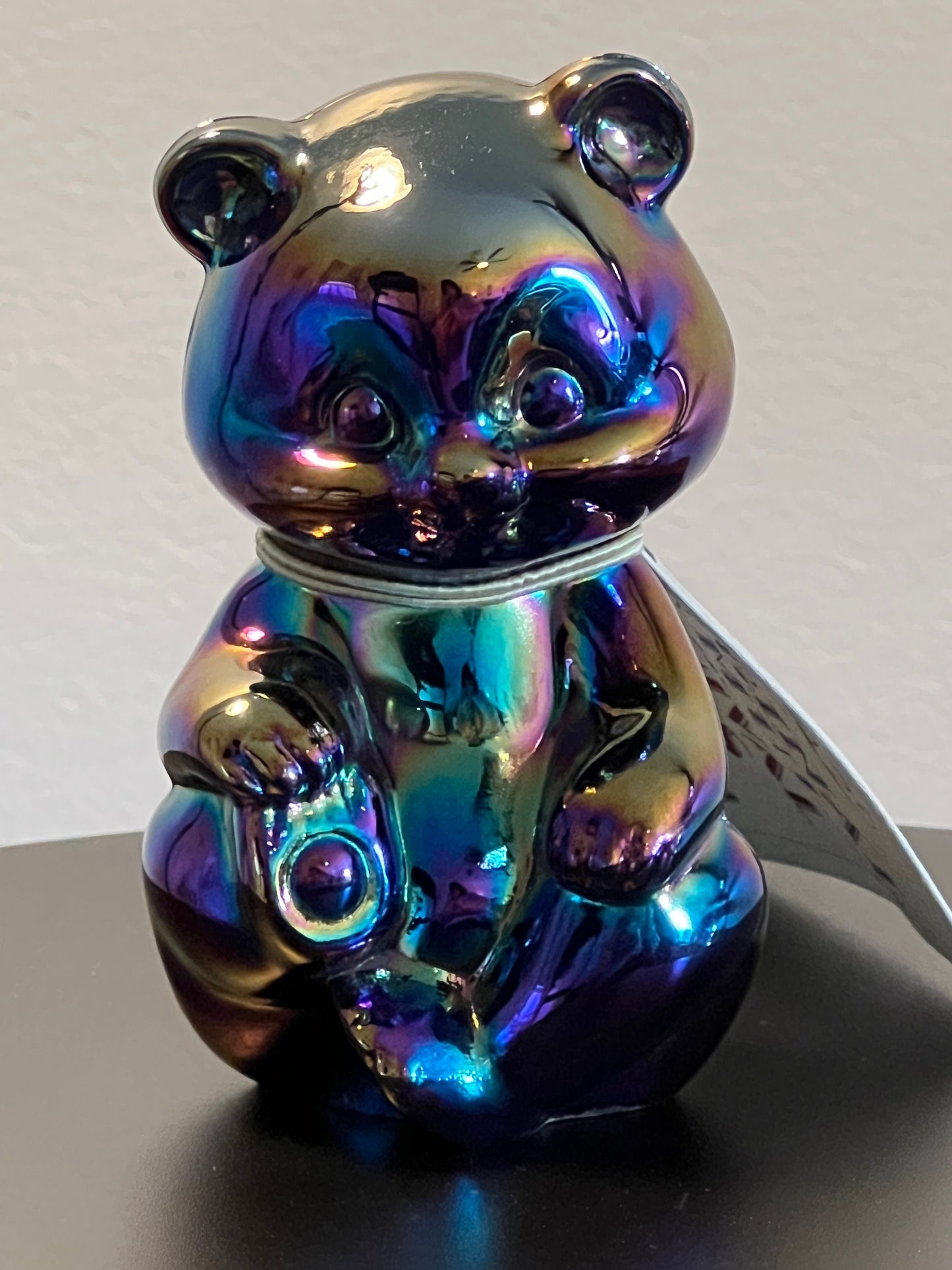 Vintage Fenton Iridescent Red Carnival Glass Bear Cub Animal Glass Art Lover Antiques and Vintage