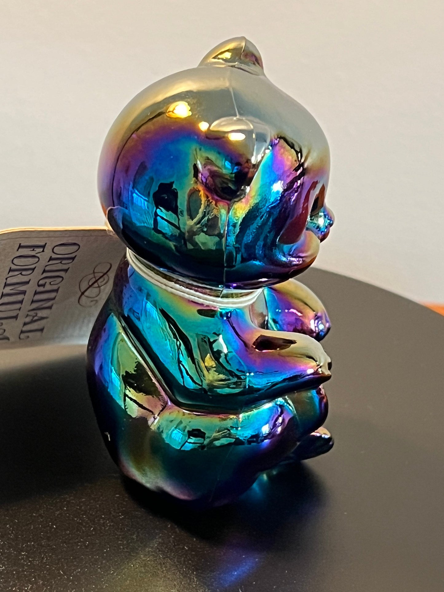 Vintage Fenton Iridescent Red Carnival Glass Bear Cub Animal Glass Art Lover Antiques and Vintage