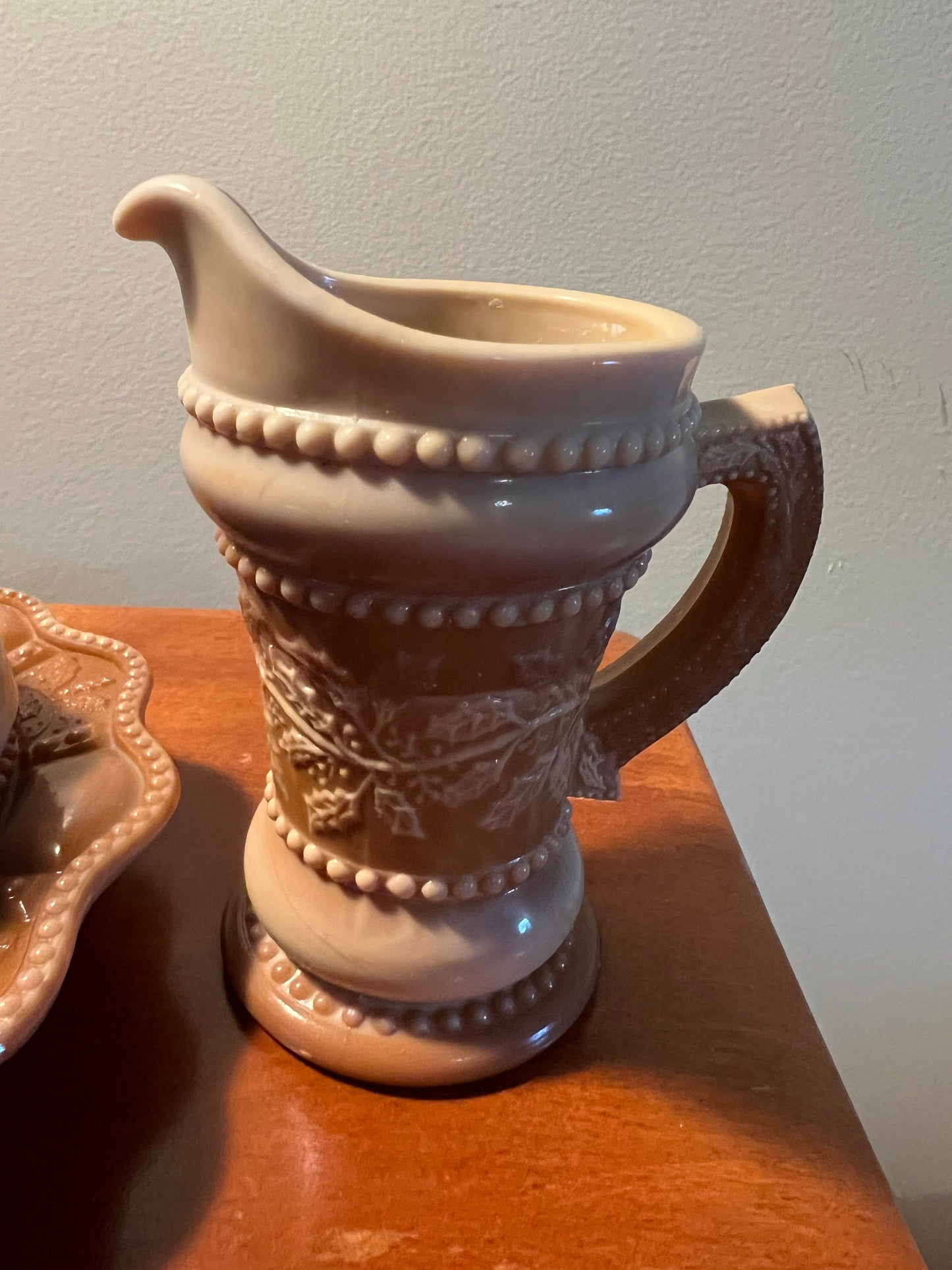 Vintage Russ Vogelsong Chocolate Slag Glass Covered Butter Dish Sugar Dish Creamer Summit Art Glass Lover Antiques and Vintage