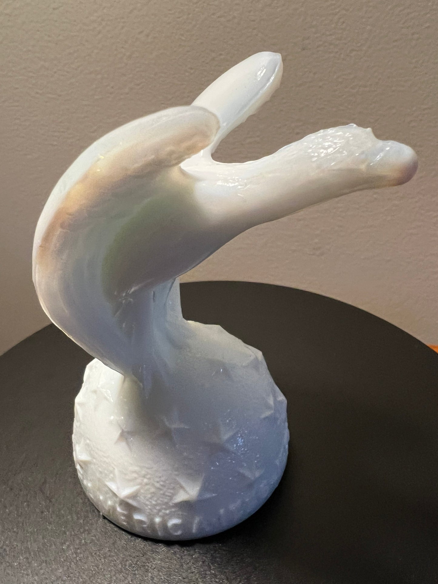 Vintage White American Eagle Statue Figurine by Russ Vogelsong of Summit Art Glass Lover Antiques and Vintage