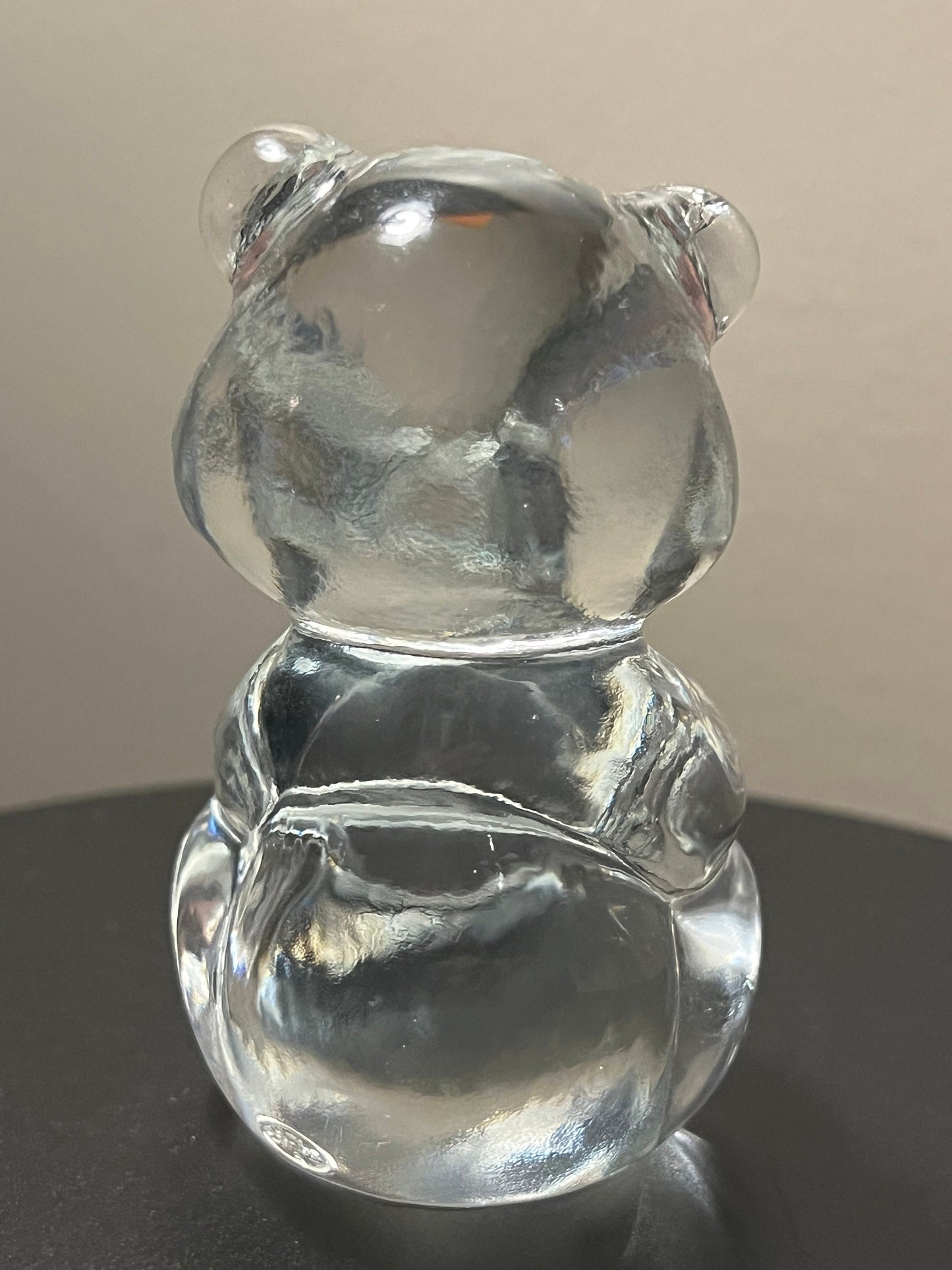 Vintage Fenton Clear Glass Bear Cub Animal Glass Art Paperweight Lover Antiques and Vintage