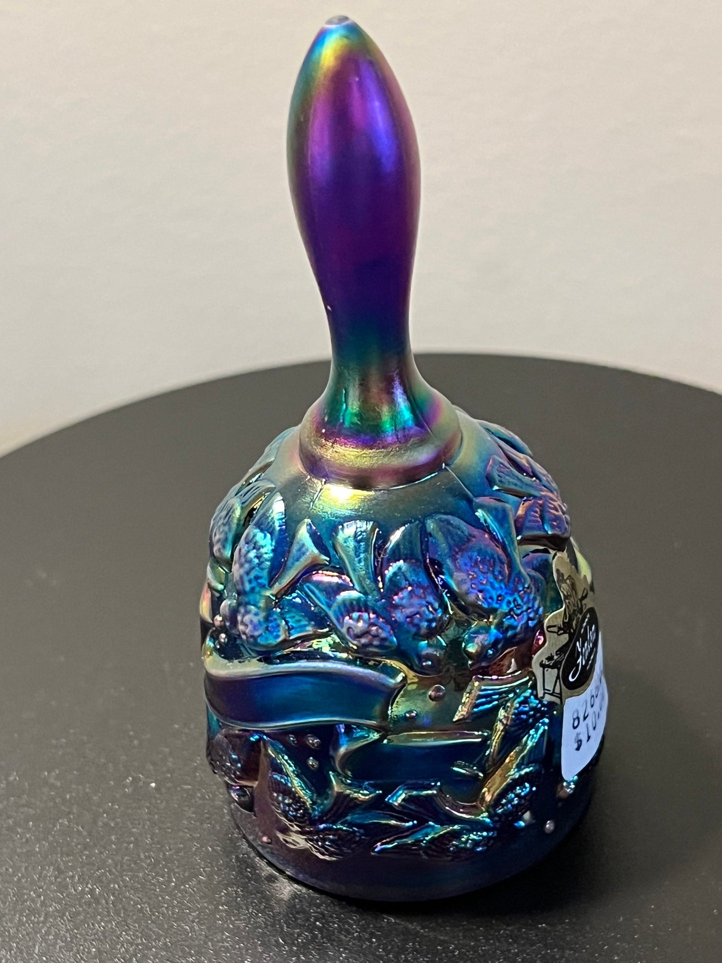 Vintage Fenton Iridescent Red Carnival Glass Bell Glass Art Lover Antiques and Vintage
