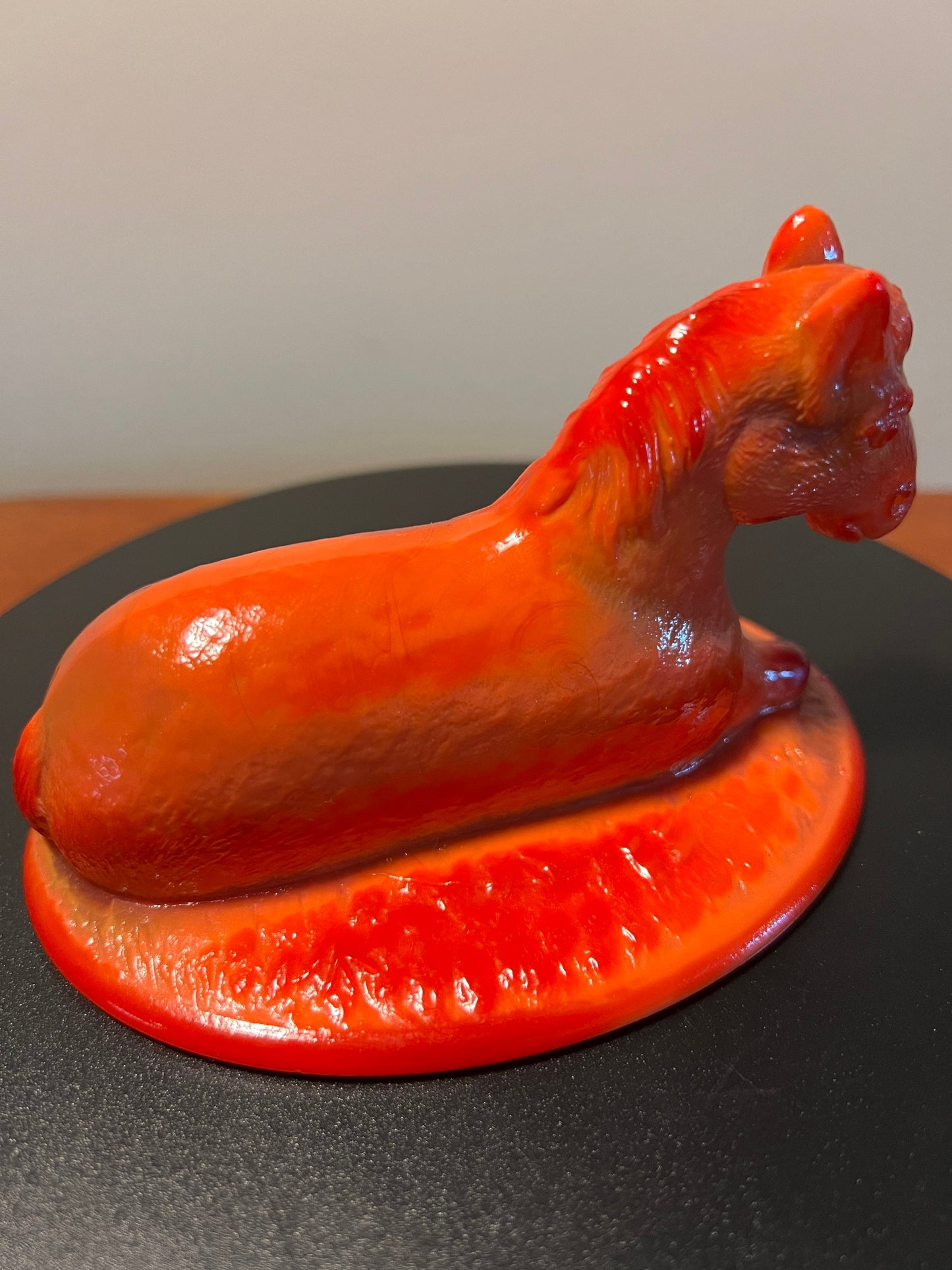 Vintage Horse Figurine Summit Art Orange Slag Glass Amberina Lover Antiques and Vintage