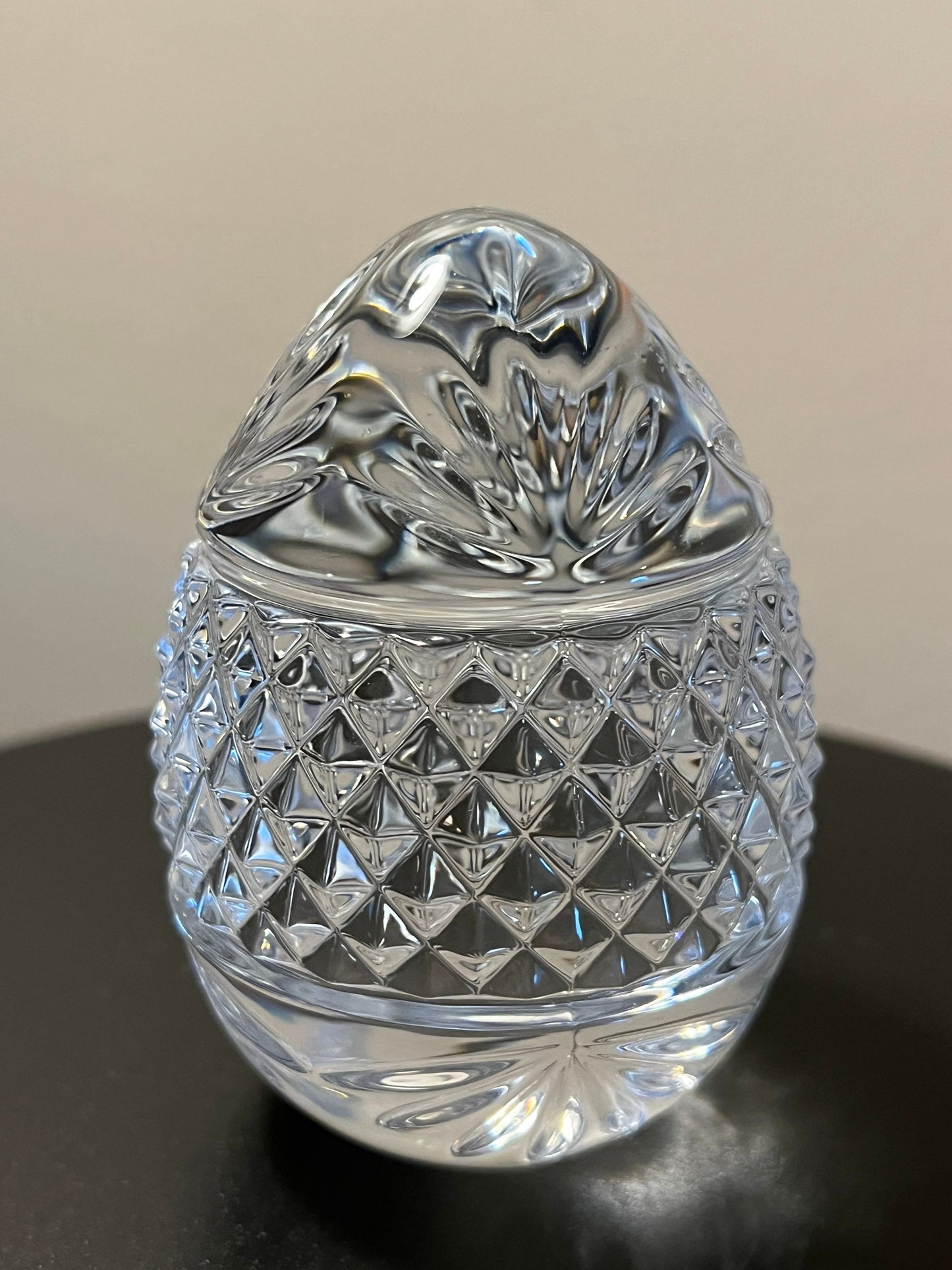 Vintage Egg Paperweight Crystal Cut Glass Art, Made in France, Perfect Gift, French Paperweight, Lover Antiques & Vintage