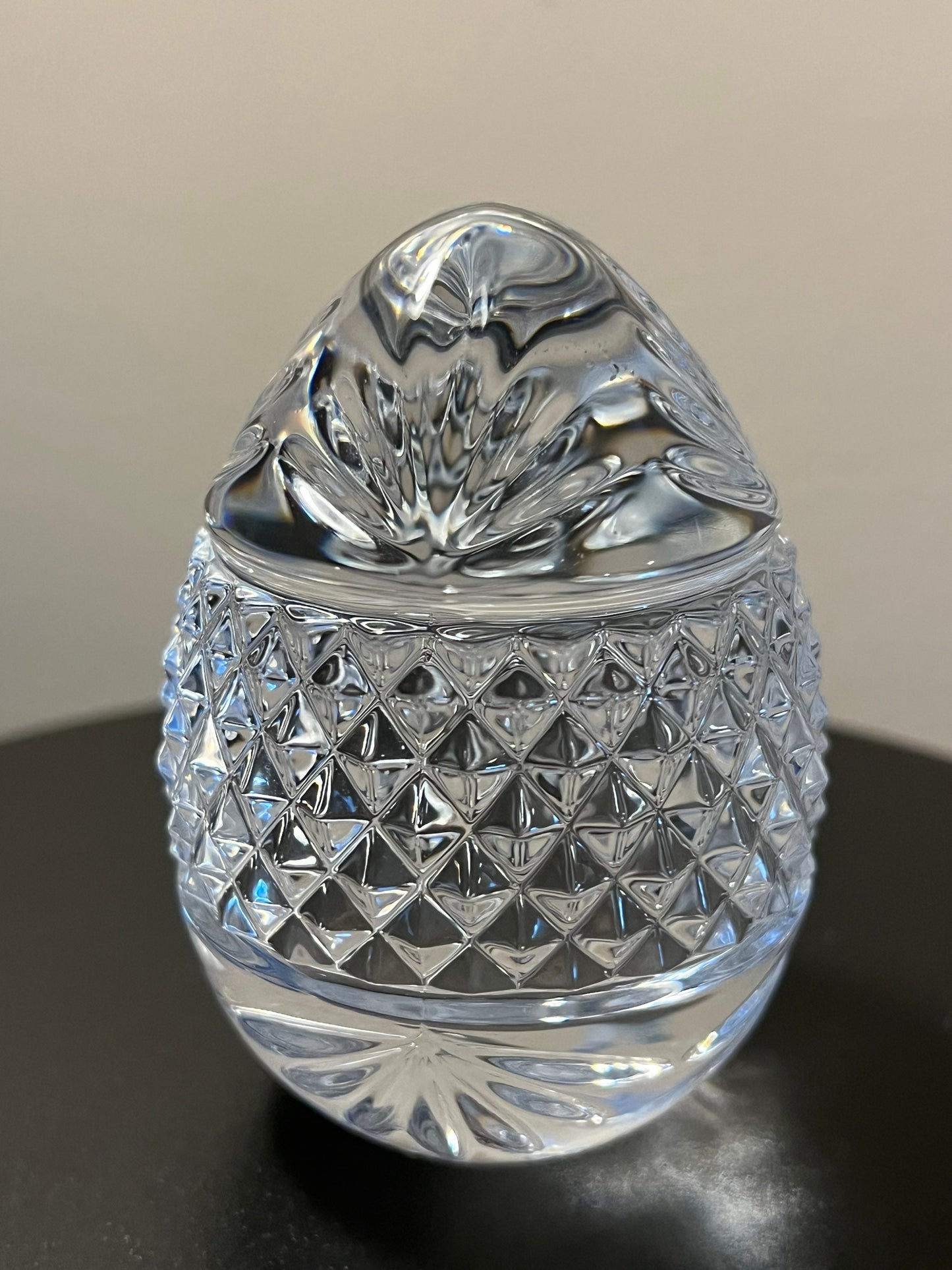 Vintage Egg Paperweight Crystal Cut Glass Art, Made in France, Perfect Gift, French Paperweight, Lover Antiques & Vintage
