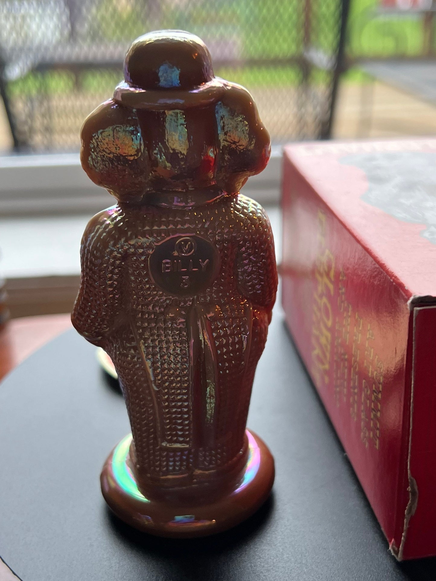 Vintage Brown Elephant Clown Billy Summit Art Trunk Up Russ Vogelsong Sculpture Art Glass Figurine elephants art Lover Antiques and Vintage
