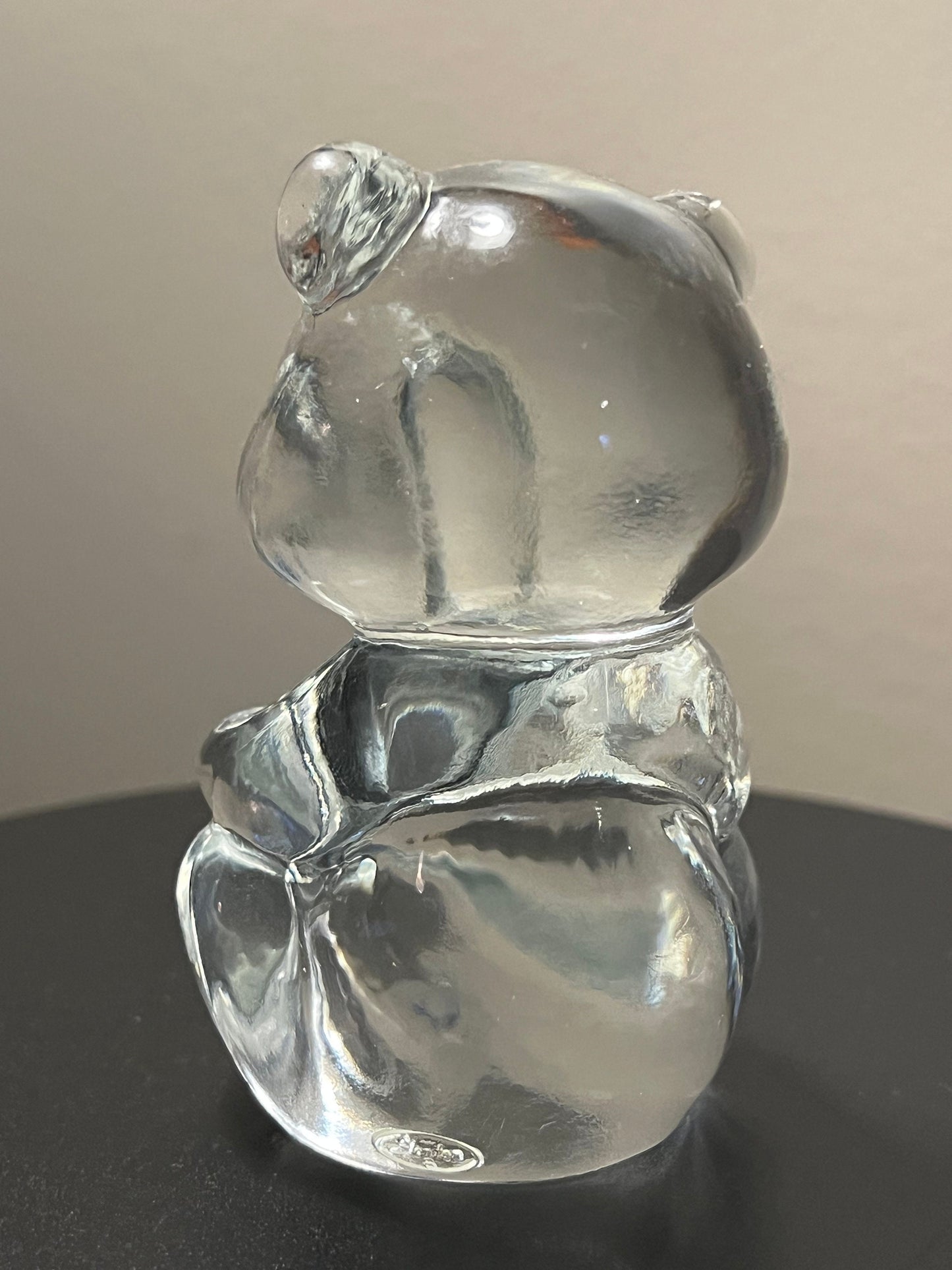 Vintage Fenton Clear Glass Bear Cub Animal Glass Art Paperweight Lover Antiques and Vintage