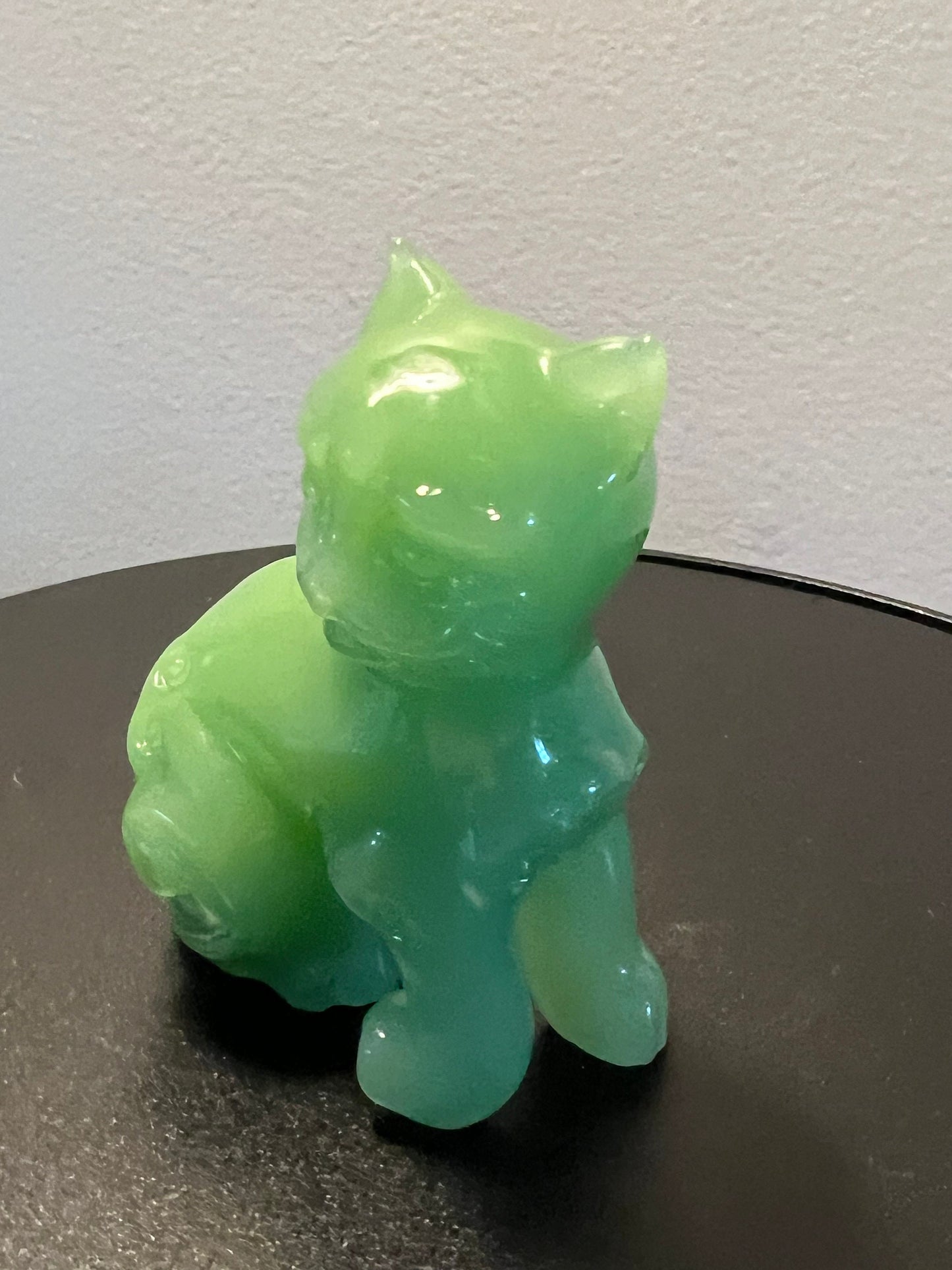 Vintage Jade Cat House of Faberge by the Franklin Mint Jadeite Cats Kitten Art Glass Animals Lover Antiques and Vintage