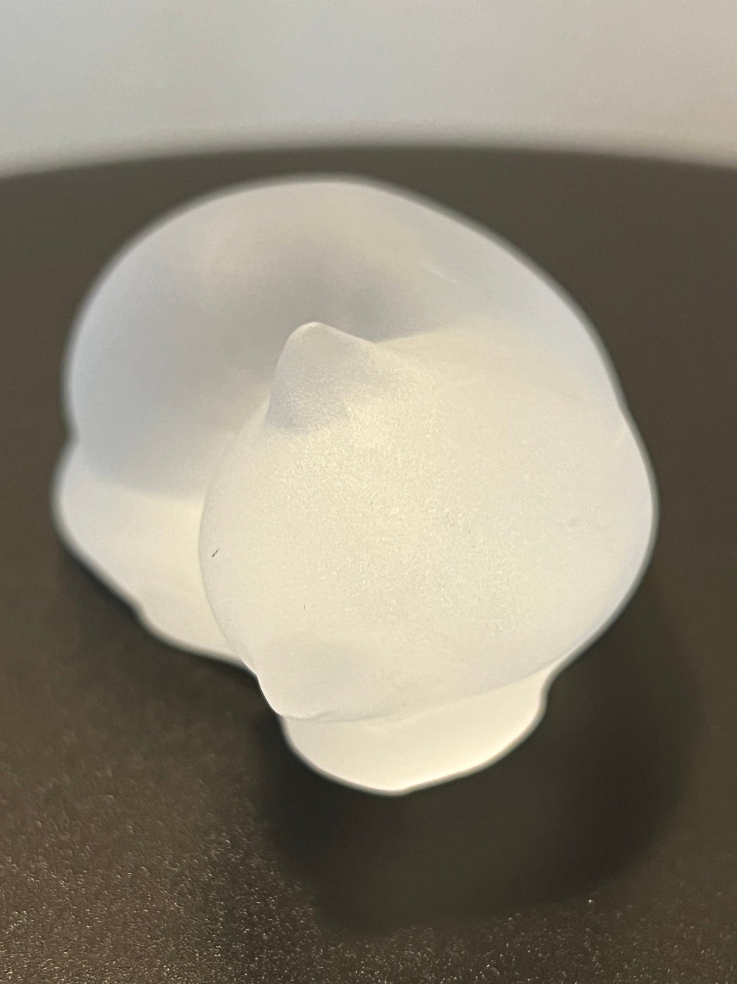 Vintage Frosted Glass Cat Figurine by the Franklin Mint Statue Cats of all kinds Cats Kitten Art Glass Lover Antiques and Vintage