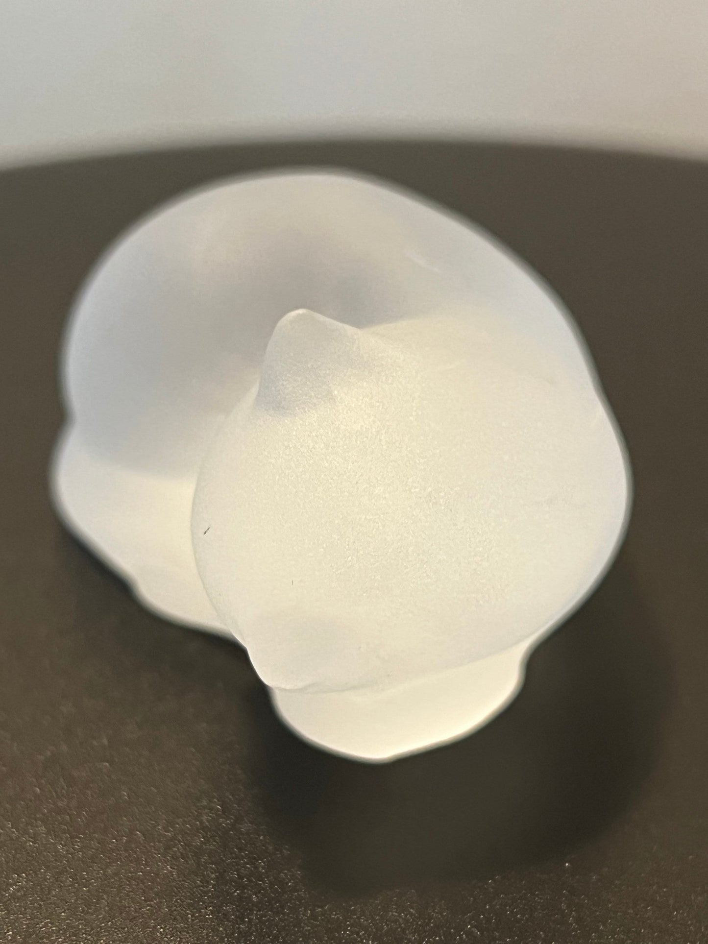 Vintage Frosted Glass Cat Figurine by the Franklin Mint Statue Cats of all kinds Cats Kitten Art Glass Lover Antiques and Vintage