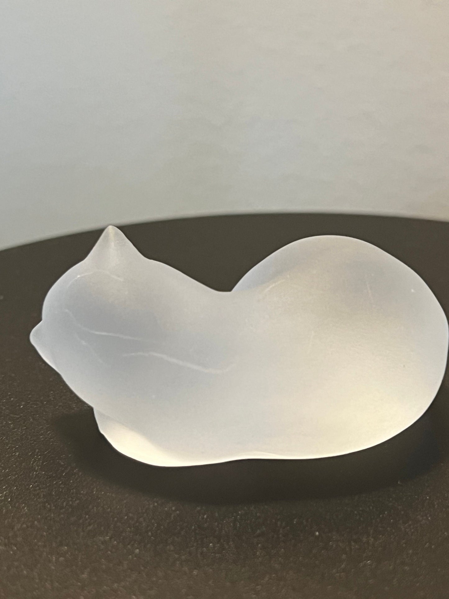Vintage Frosted Glass Cat Figurine by the Franklin Mint Statue Cats of all kinds Cats Kitten Art Glass Lover Antiques and Vintage