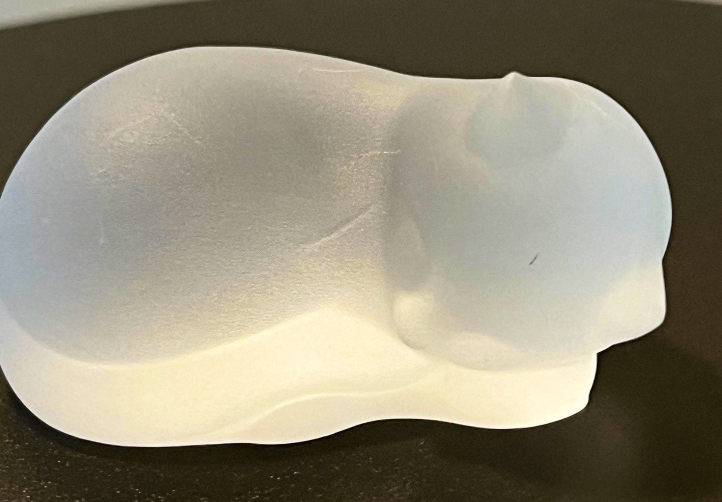 Vintage Frosted Glass Cat Figurine by the Franklin Mint Statue Cats of all kinds Cats Kitten Art Glass Lover Antiques and Vintage