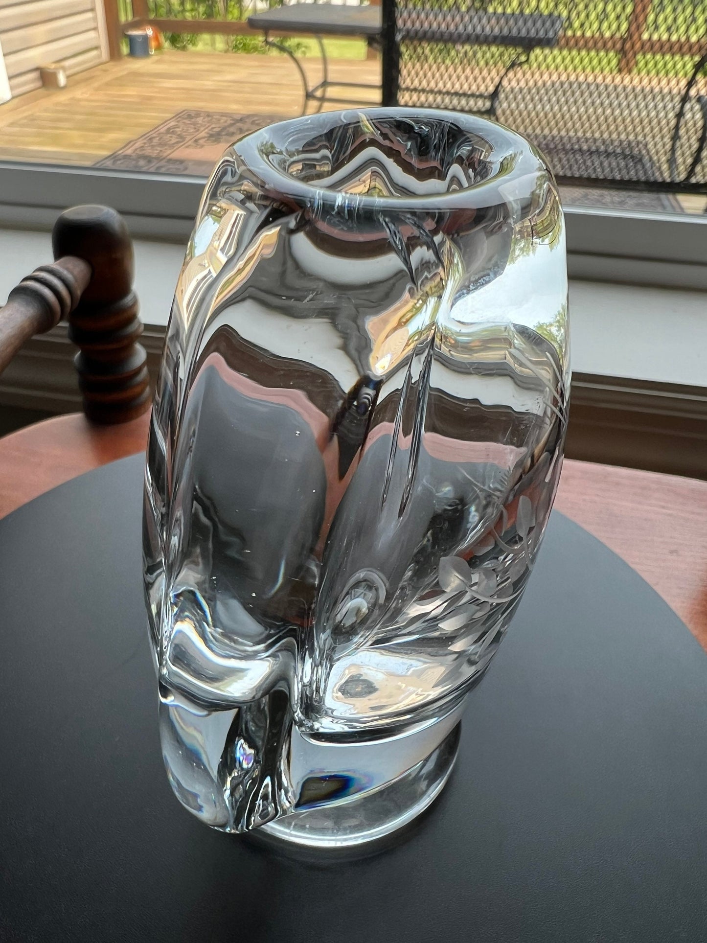 Vintage Boyd Glass Owl Bell Signed Art Glass Lover Antiques Gifts Owls Animals