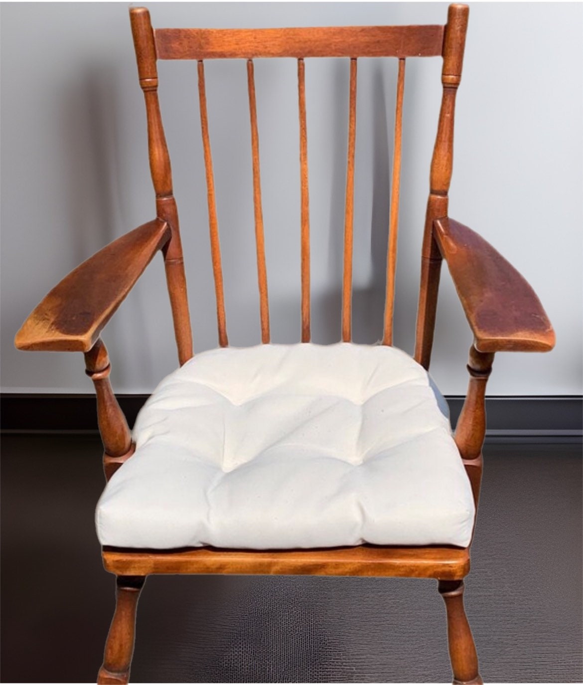Cushman Colonial Creations Molly Stark Boudoir Chair No. 0183 Mid Century Modern Rustic Vintage Furniture Lover Antiques and Vintage