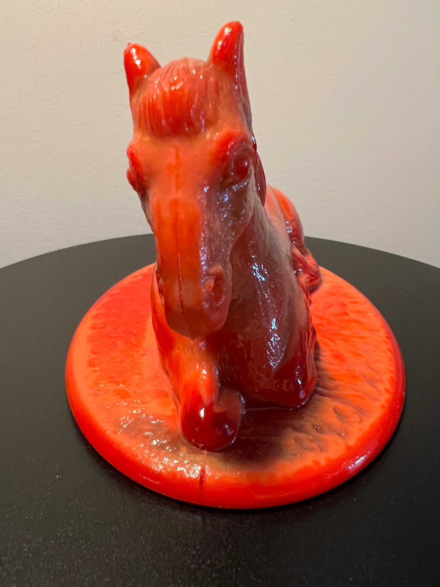 Vintage Horse Figurine Summit Art Orange Slag Glass Amberina Lover Antiques and Vintage