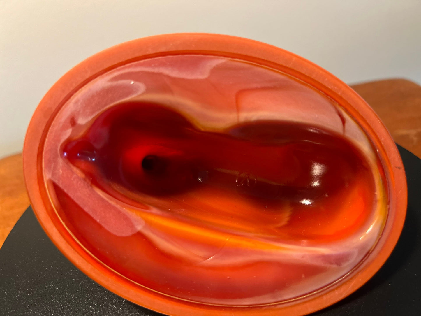 Vintage Horse Figurine Summit Art Orange Slag Glass Amberina Lover Antiques and Vintage