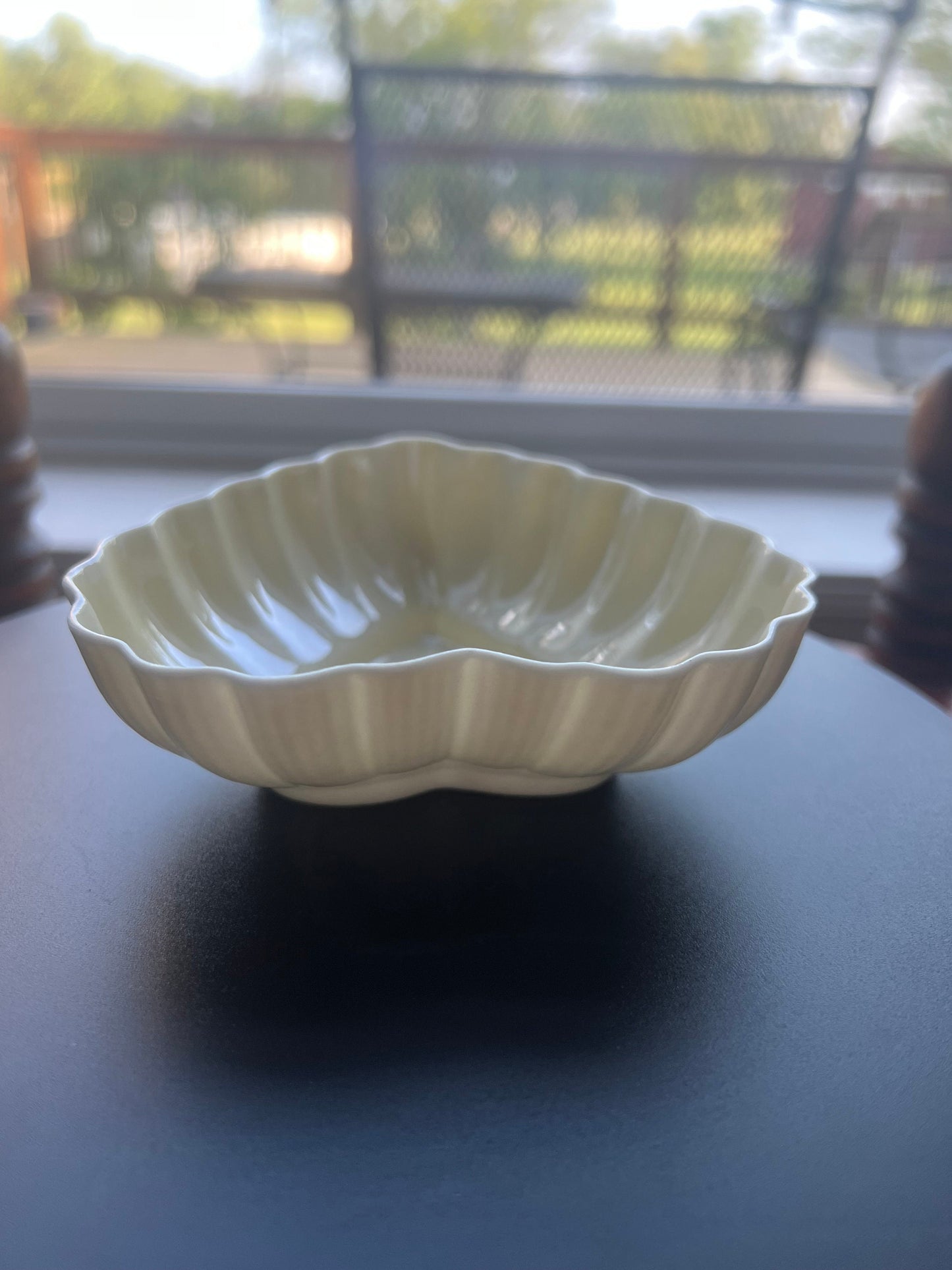 Vintage Belleek Ireland Heart Shaped Dish Scalloped Bowl Hearts Sweet Container Gift Lover Antiques and Vintage